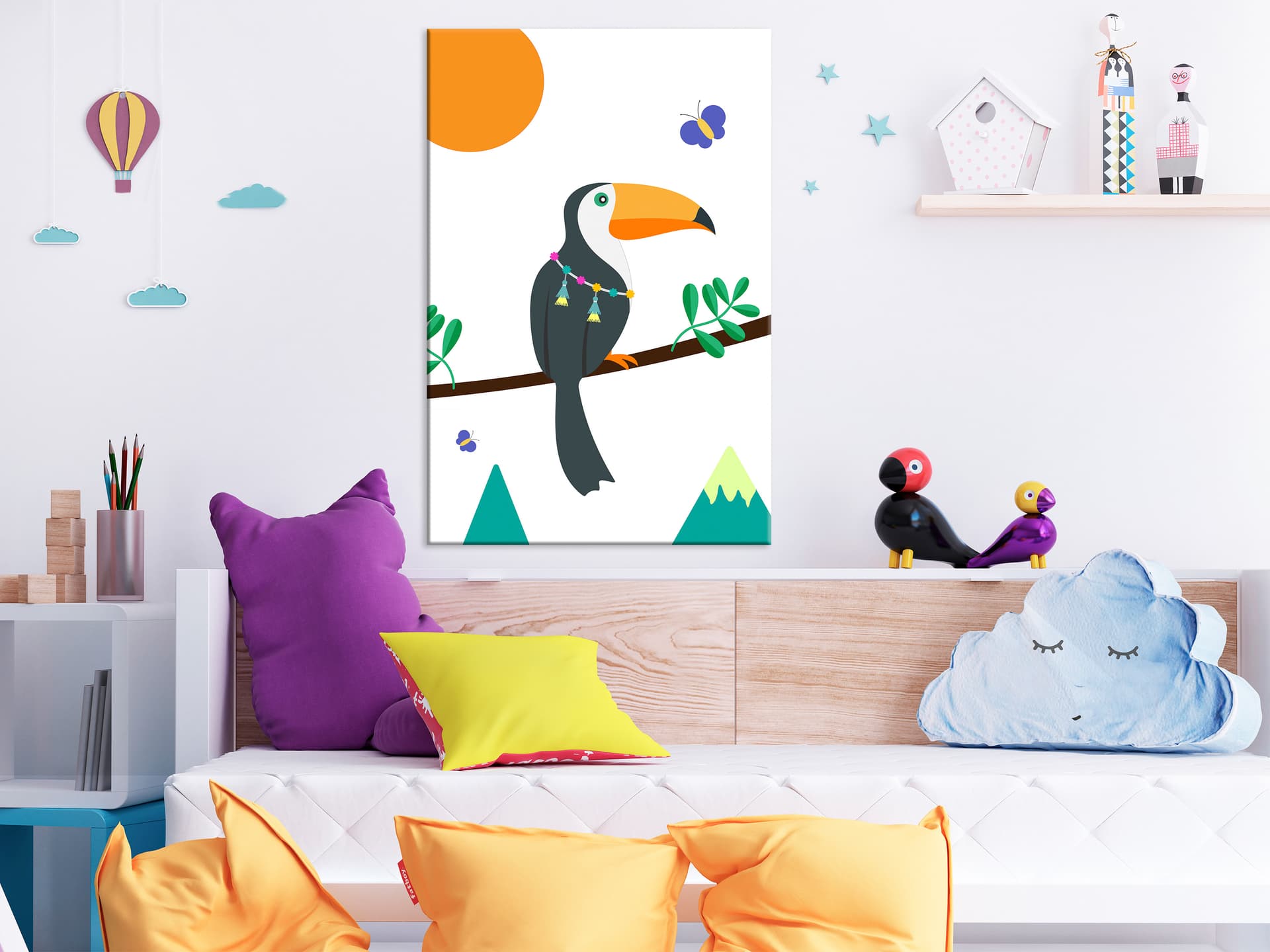 

Obraz - Tukan i motyle (1-częściowy) pionowy (rozmiar 40x60)