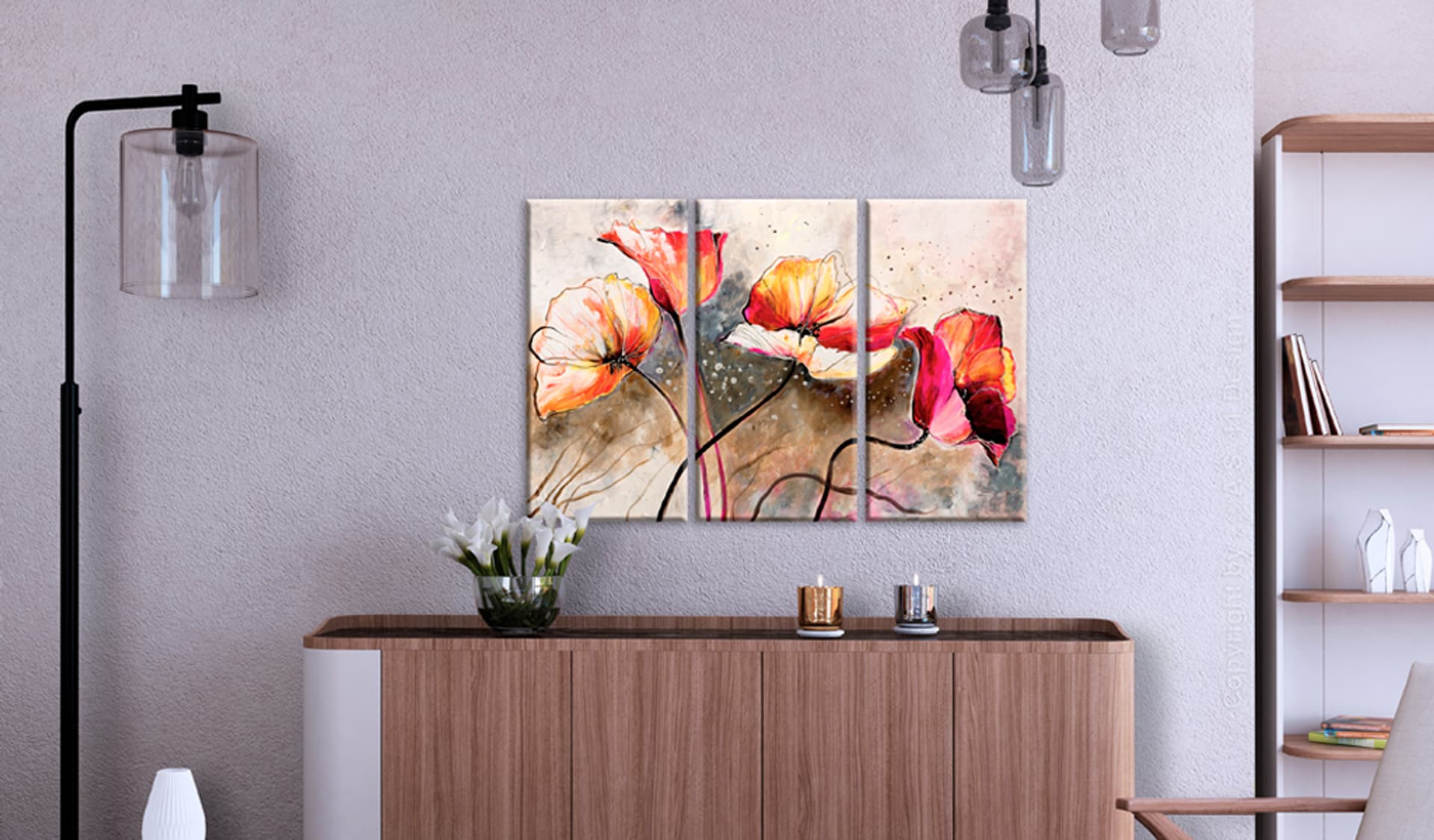 

Obraz - Maki smagane wiatrem (rozmiar 60x40)