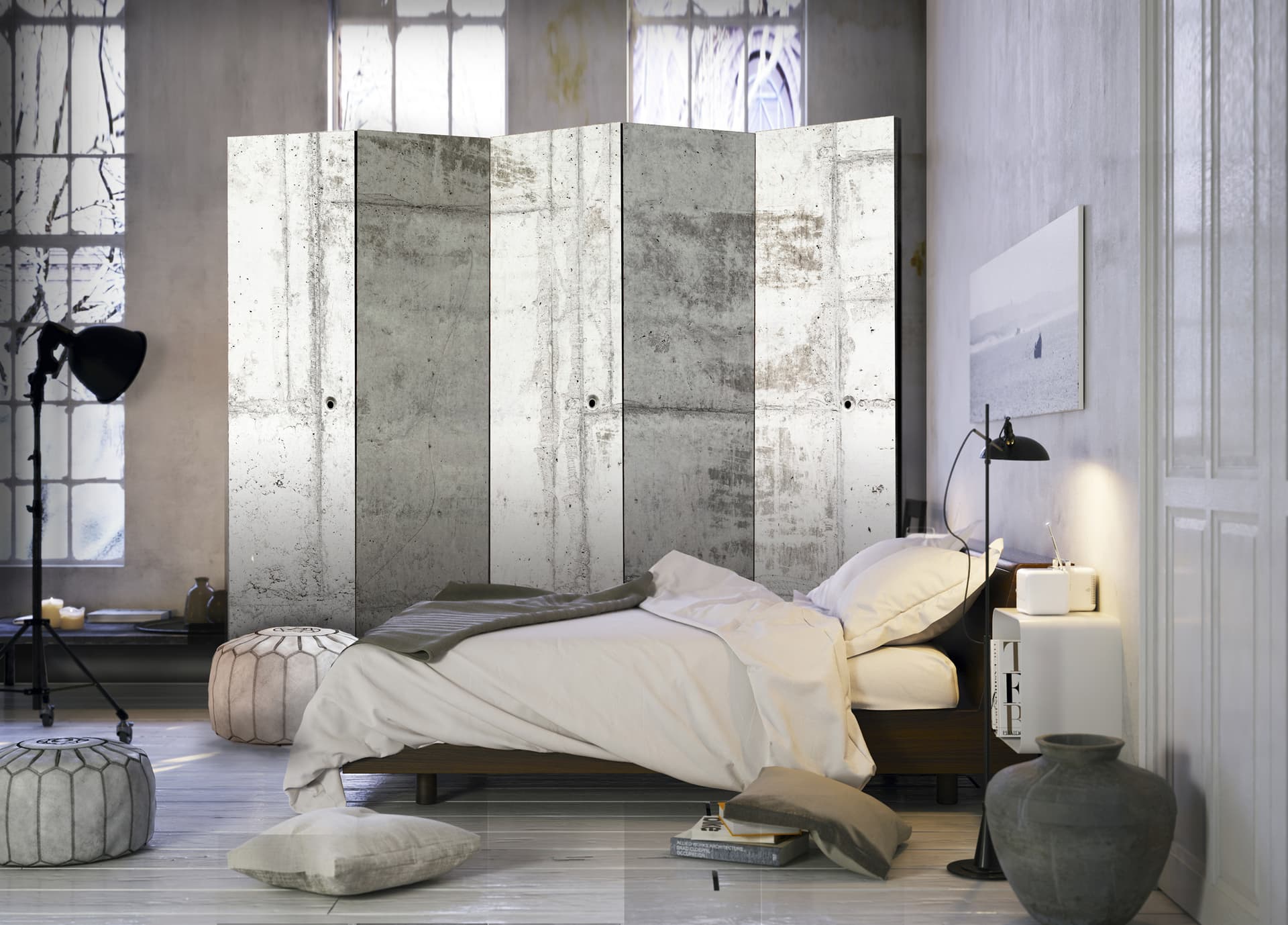 

Parawan 5-częściowy - Miejski bunkier II [Room Dividers] (rozmiar 225x172)