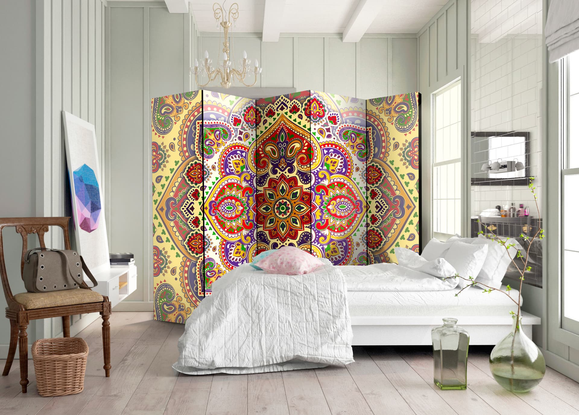 

Parawan 5-częściowy - Nietuzinkowa egzotyka II [Room Dividers] (rozmiar 225x172)