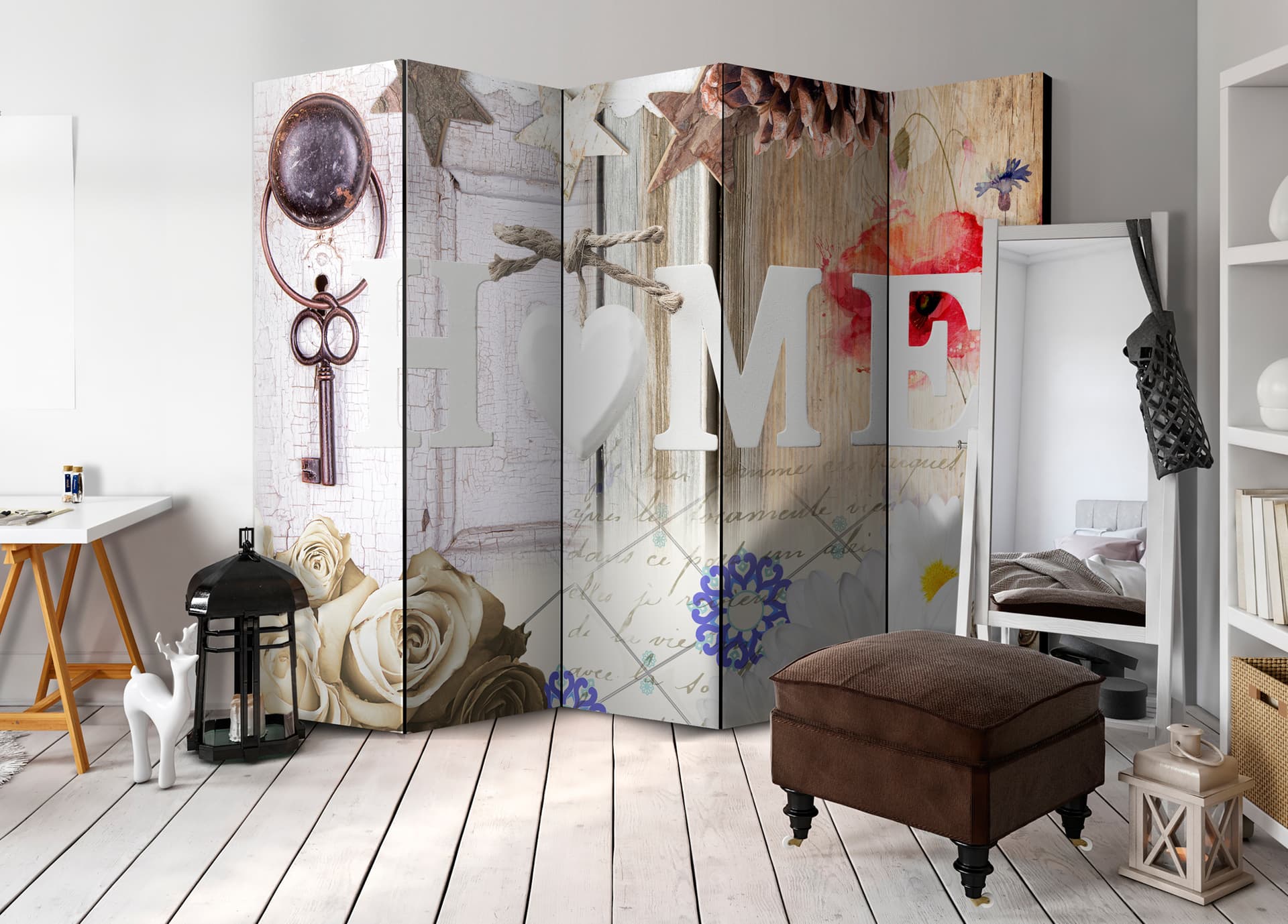 

Parawan 5-częściowy - Home: Wspomnień czar [Room Dividers] (rozmiar 225x172)