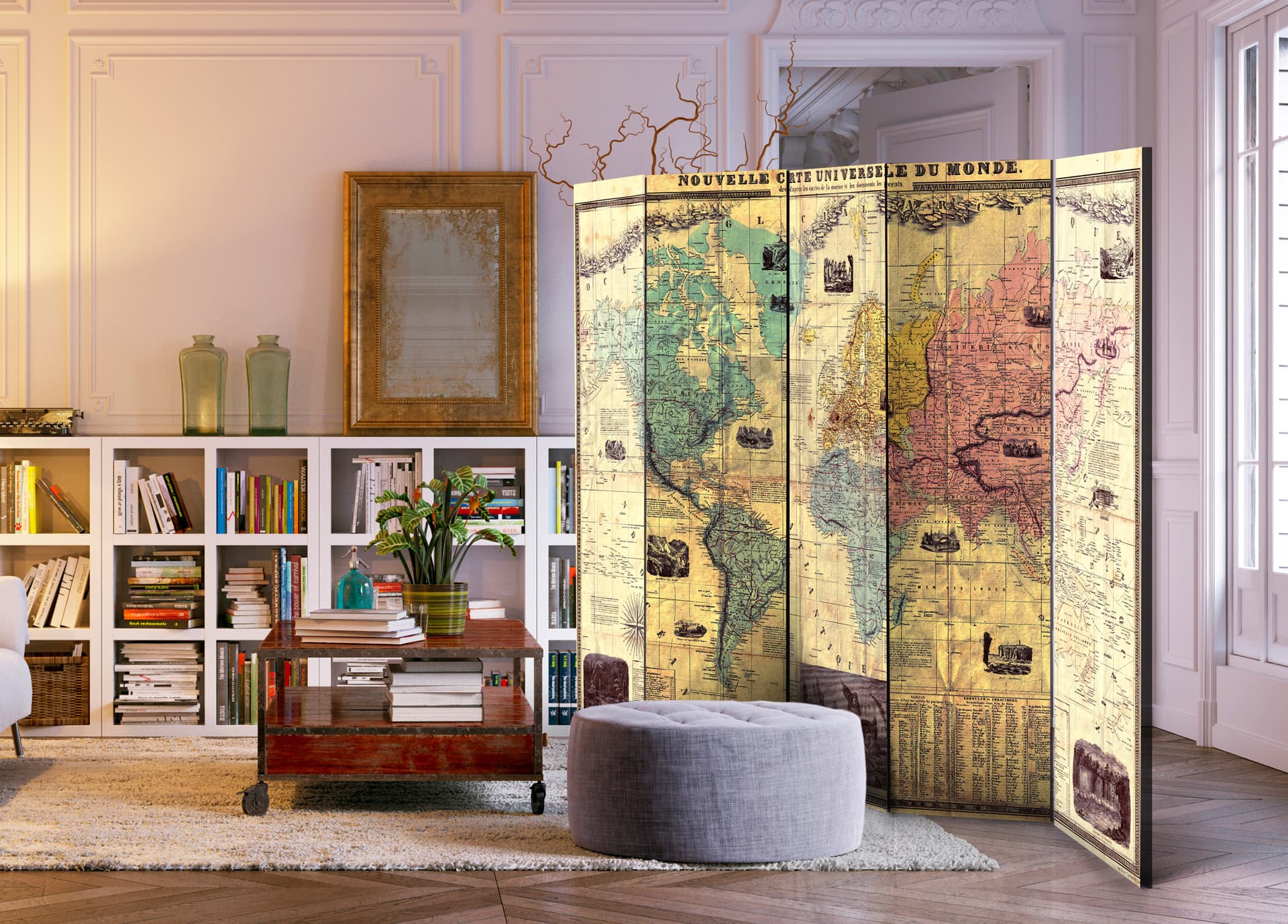 

Parawan 5-częściowy - Nouvelle Carte Du Monde [Room Dividers] (rozmiar 225x172)