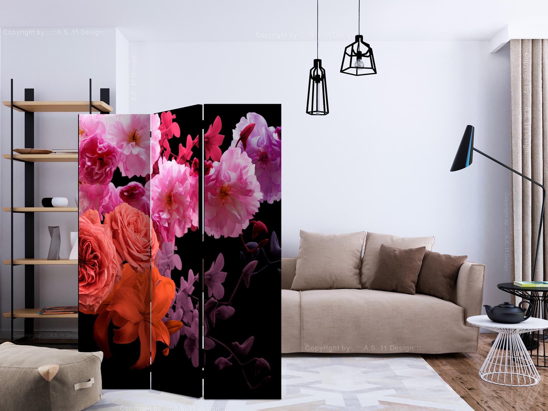 

Parawan 3-częściowy - Wiosenny koktajl [Room Dividers] (rozmiar 135x172)