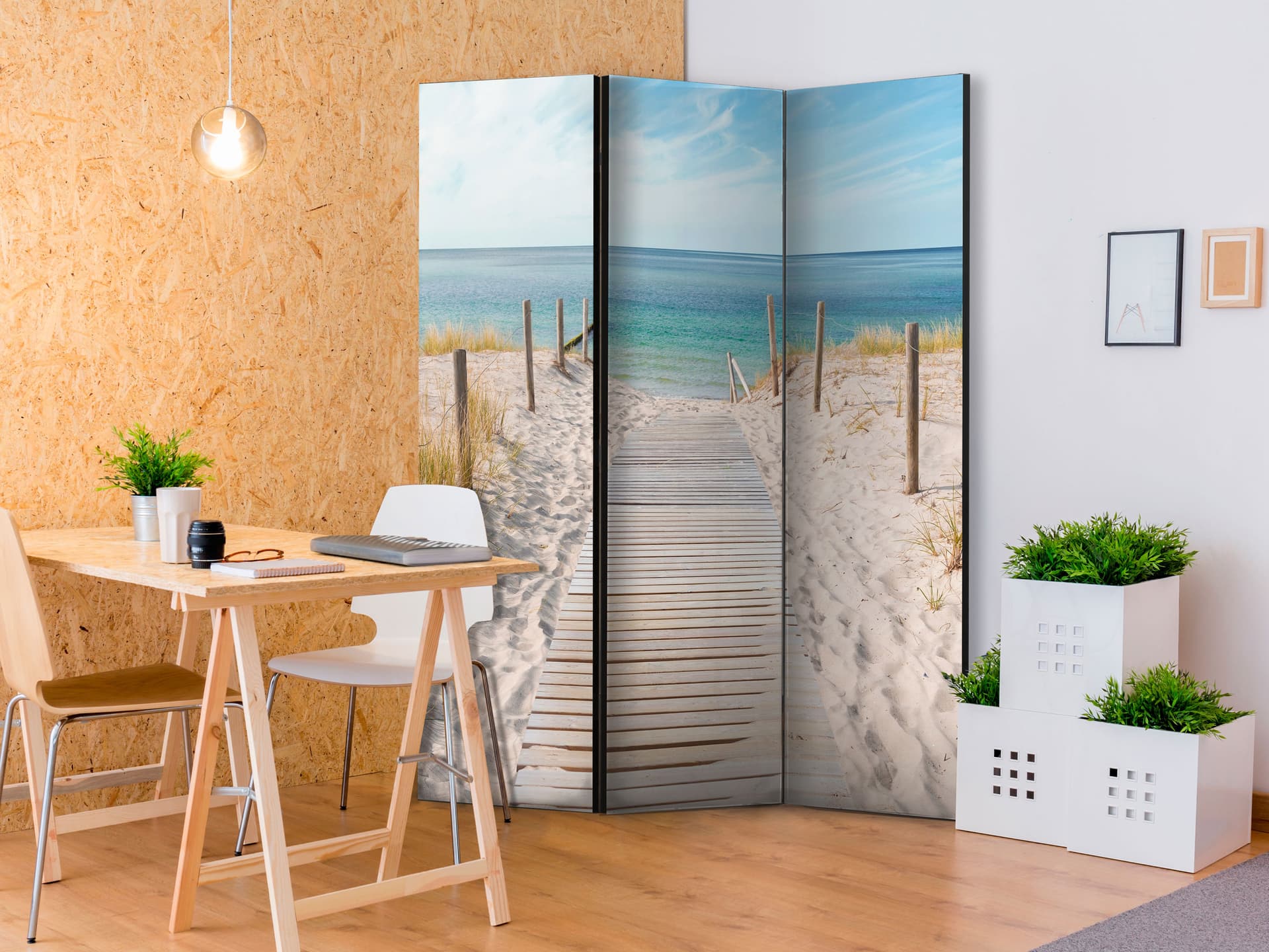 

Parawan 3-częściowy - Wakacje nad morzem [Room Dividers] (rozmiar 135x172)