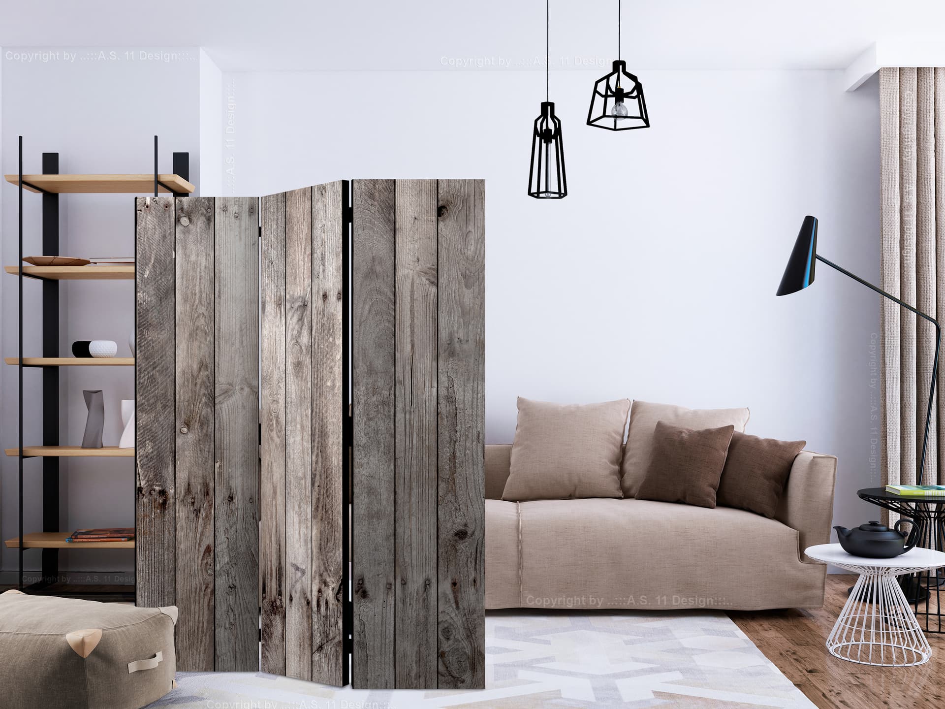 

Parawan 3-częściowy - Stuletnie drewno [Room Dividers] (rozmiar 135x172)