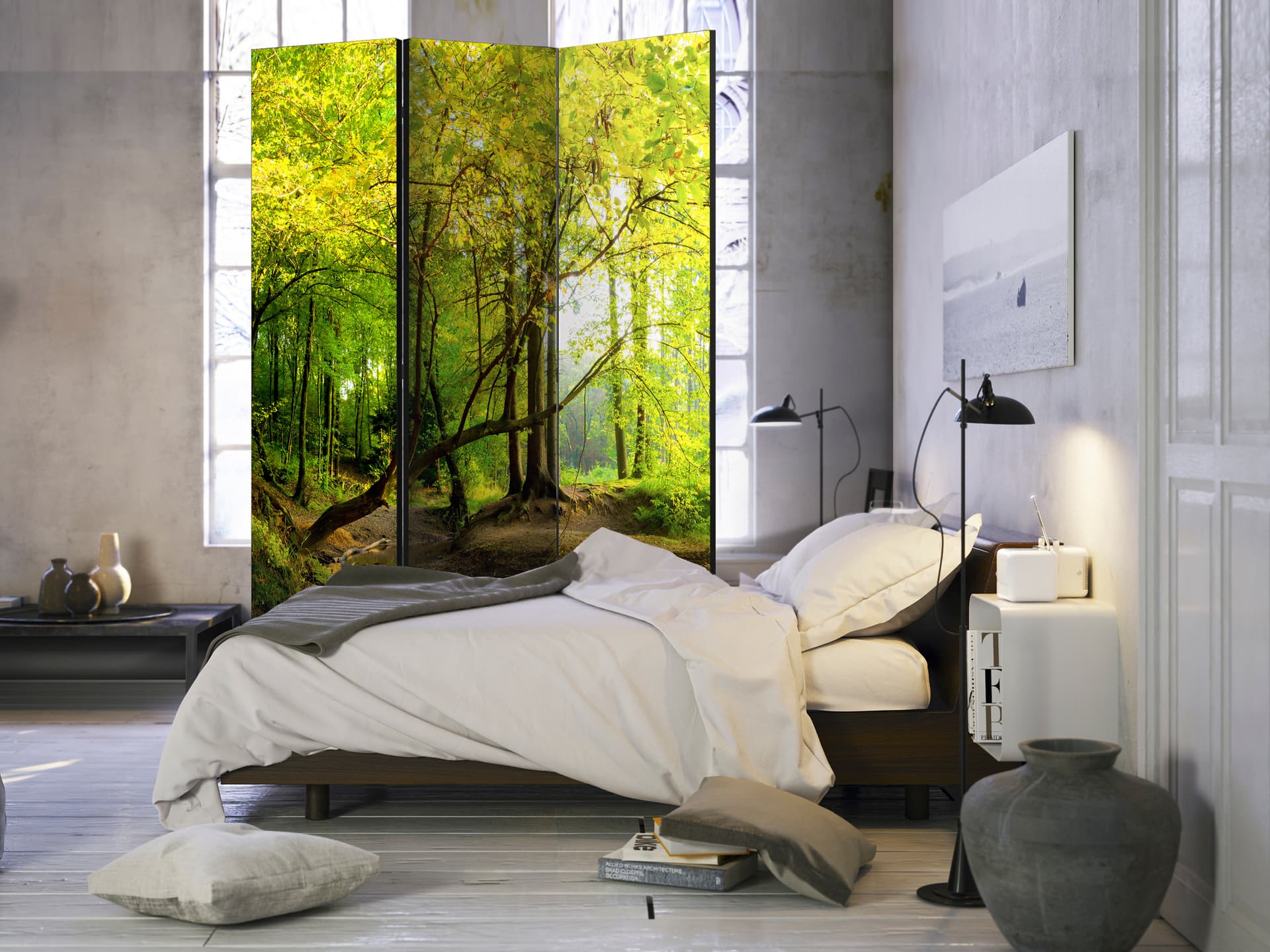 

Parawan 3-częściowy - Leśna polana [Room Dividers] (rozmiar 135x172)