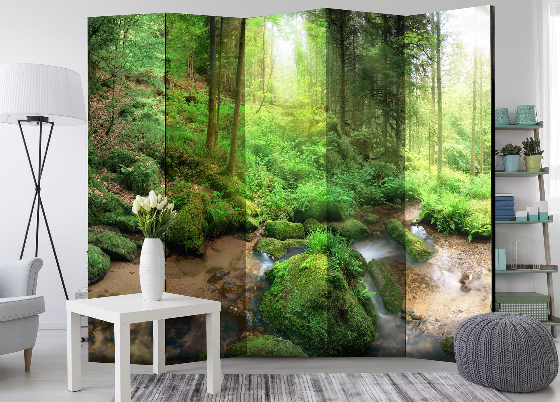 

Parawan 5-częściowy - Wilgotny Las II [Room Dividers] (rozmiar 225x172)