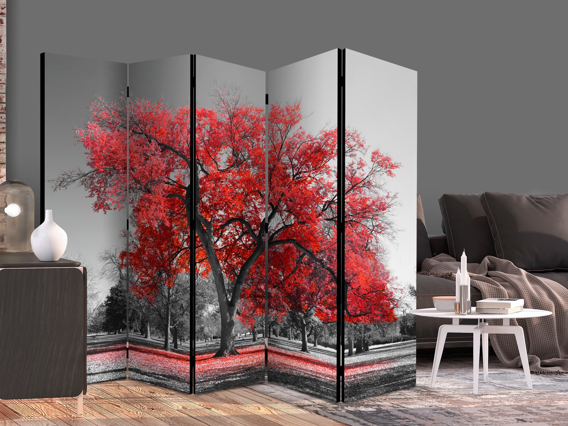 

Parawan 5-częściowy - Jesień w parku II [Room Dividers] (rozmiar 225x172)