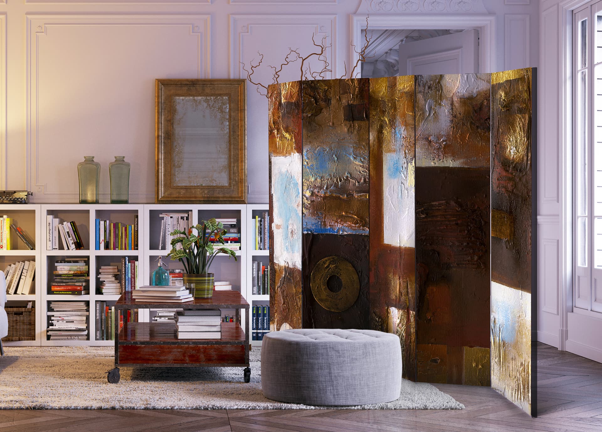 

Parawan 5-częściowy - Zimowy pejzaż II [Room Dividers] (rozmiar 225x172)
