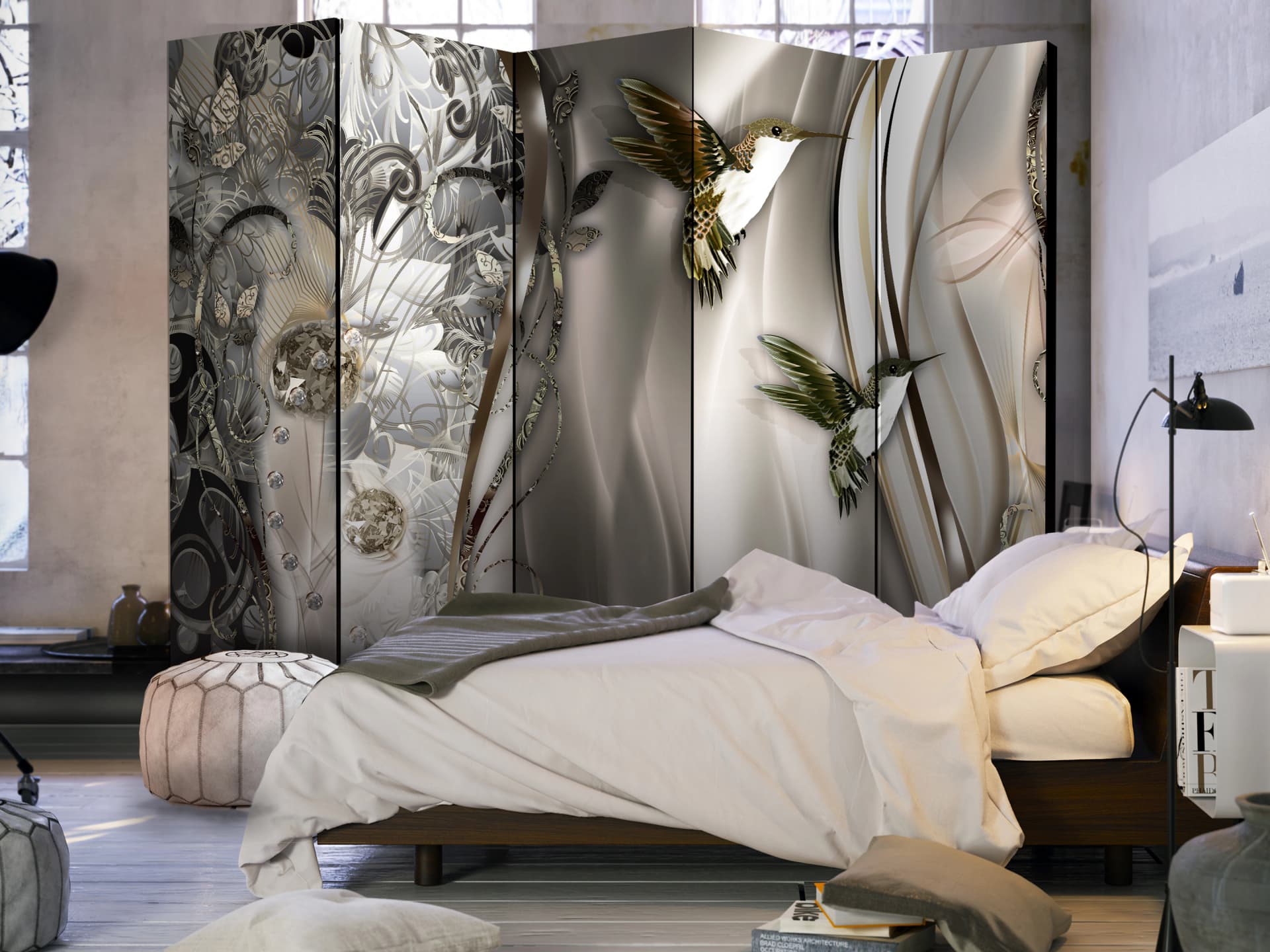 

Parawan 5-częściowy - Źródło kryształów II [Room Dividers] (rozmiar 225x172)