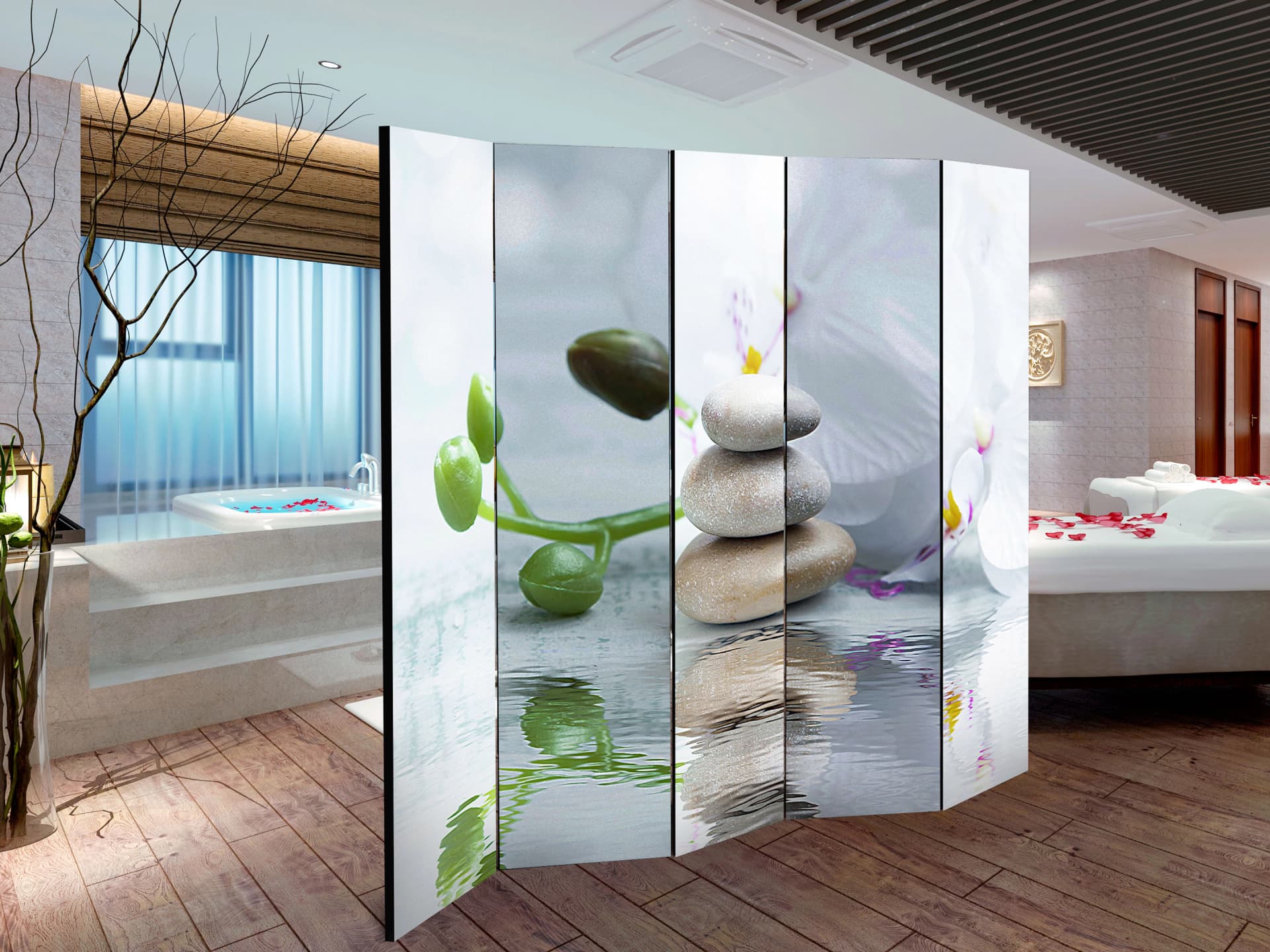 

Parawan 5-częściowy - Odbicie w wodzie II [Room Dividers] (rozmiar 225x172)