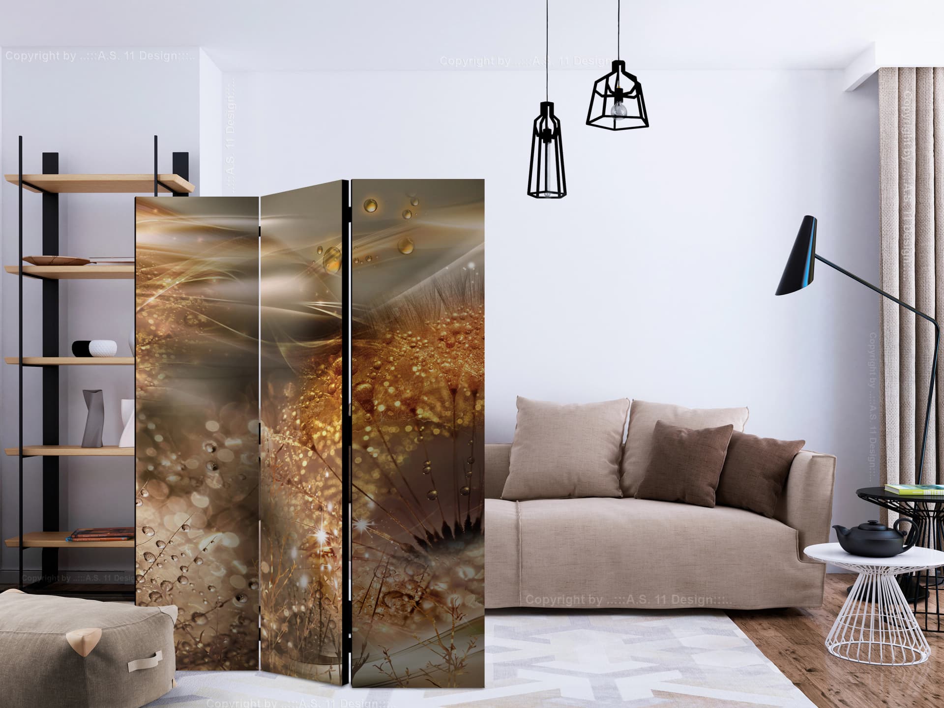 

Parawan 3-częściowy - Świat dmuchawców [Room Dividers] (rozmiar 135x172)