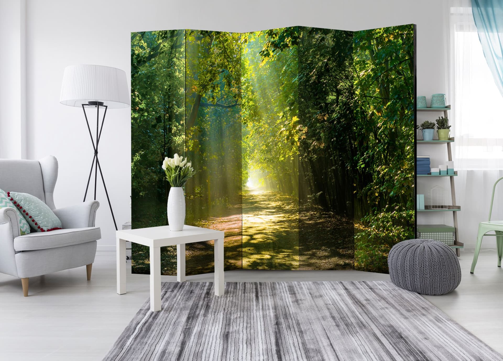 

Parawan 5-częściowy - Droga w słońcu II [Room Dividers] (rozmiar 225x172)