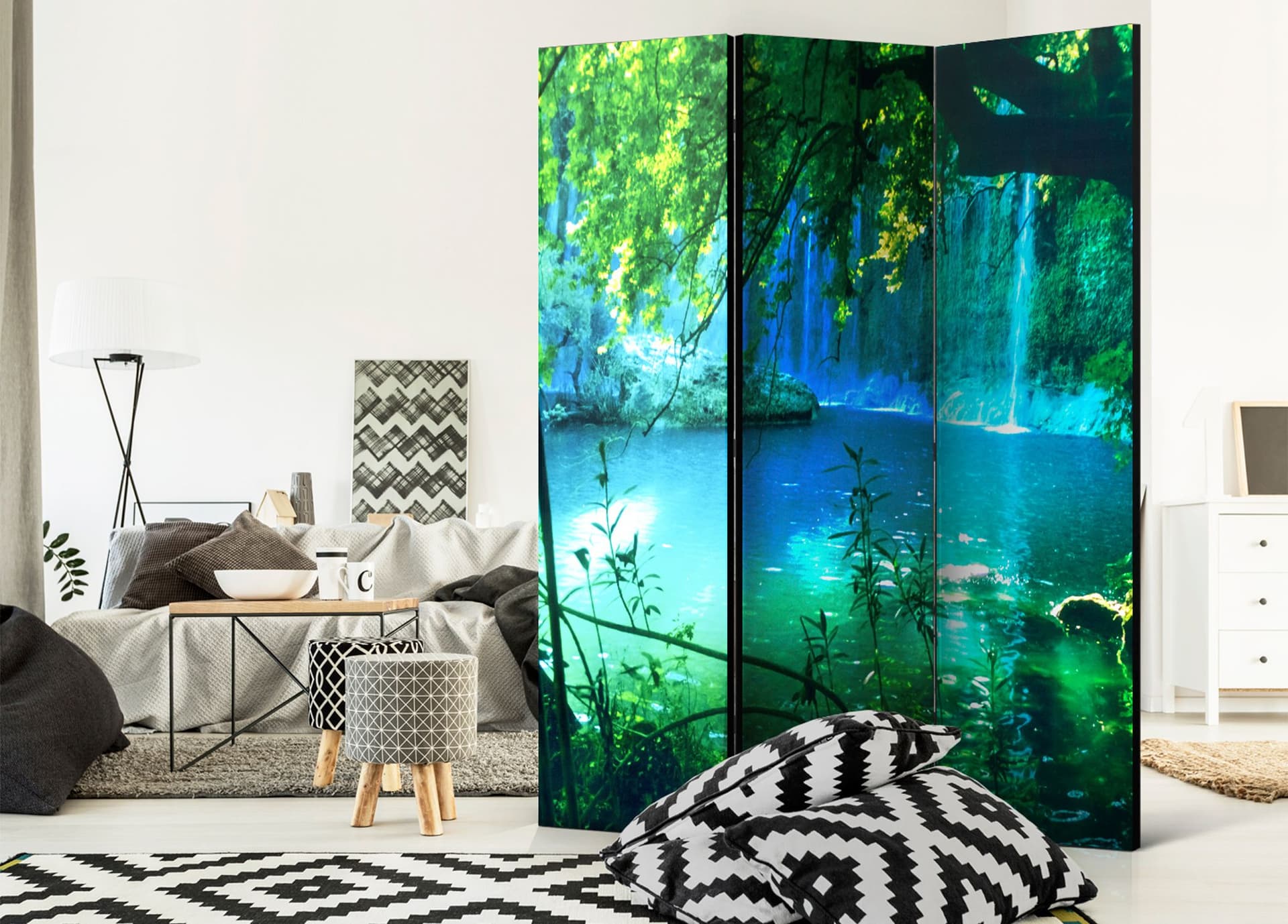 

Parawan 3-częściowy - Wodospady Kursunlu [Room Dividers] (rozmiar 135x172)