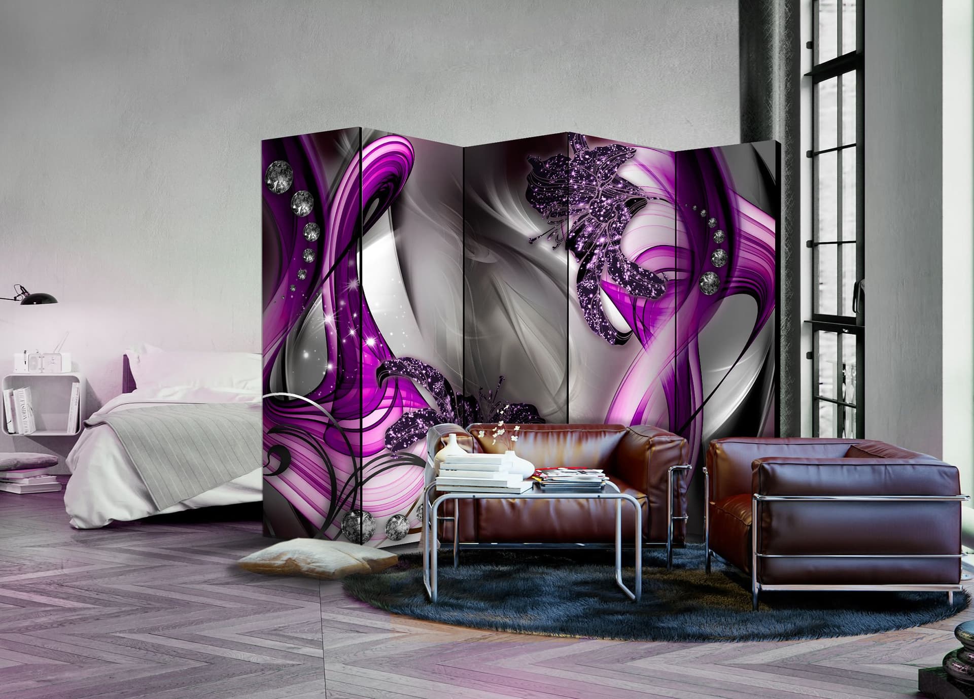 

Parawan 5-częściowy - Dzwięki zmysłów II [Room Dividers] (rozmiar 225x172)