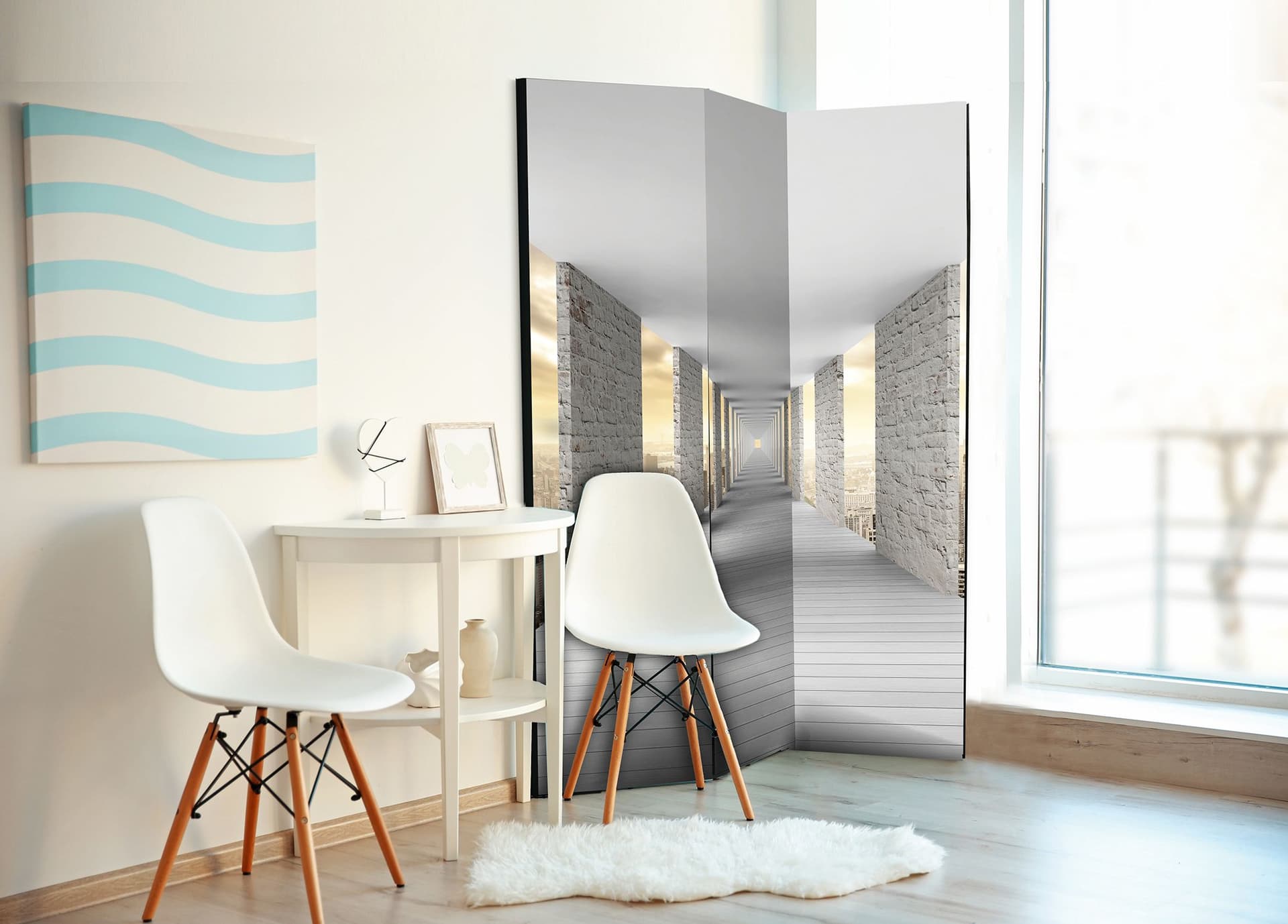 

Parawan 3-częściowy - Podniebny korytarz [Room Dividers] (rozmiar 135x172)