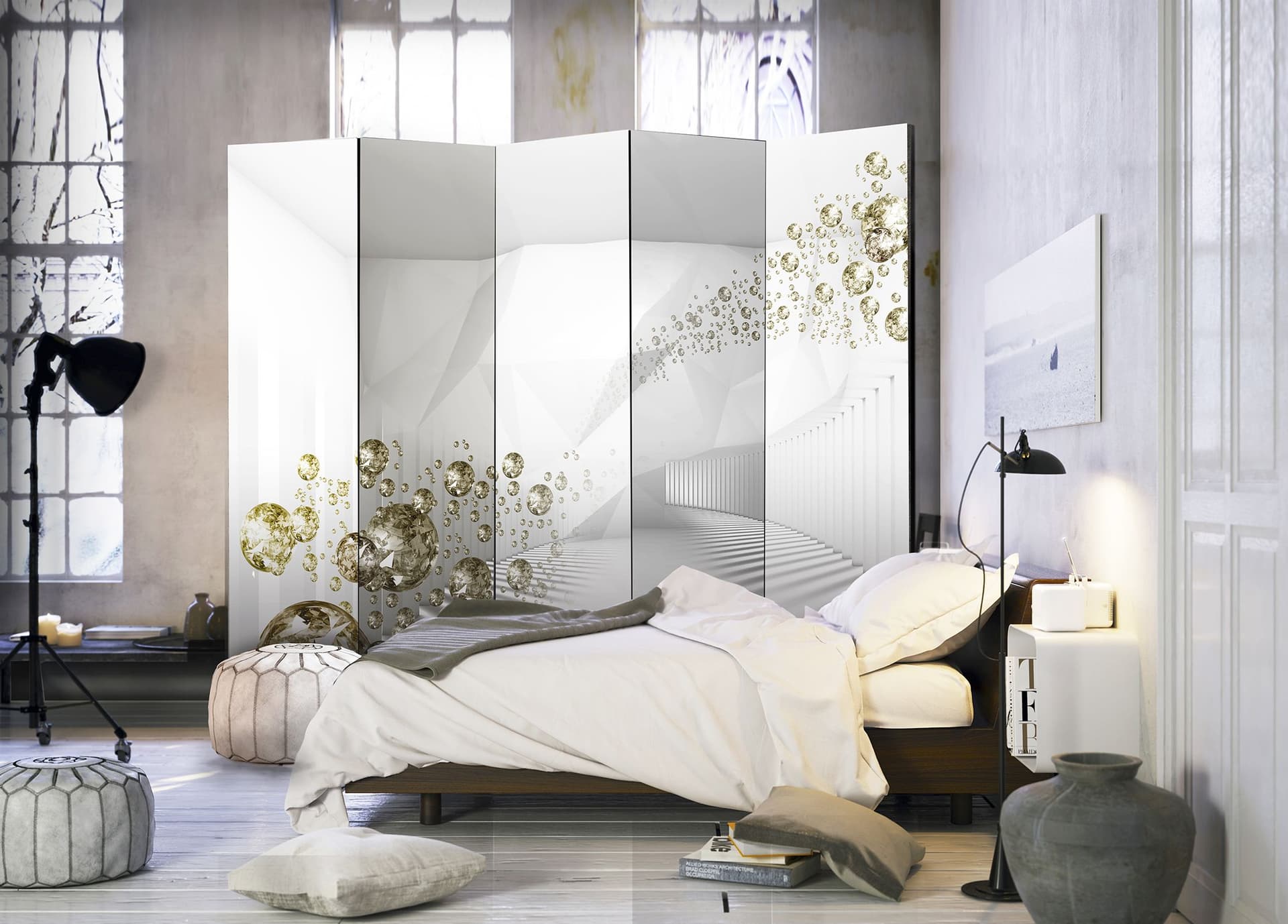 

Parawan 5-częściowy - Diamentowy korytarz II [Room Dividers] (rozmiar 225x172)