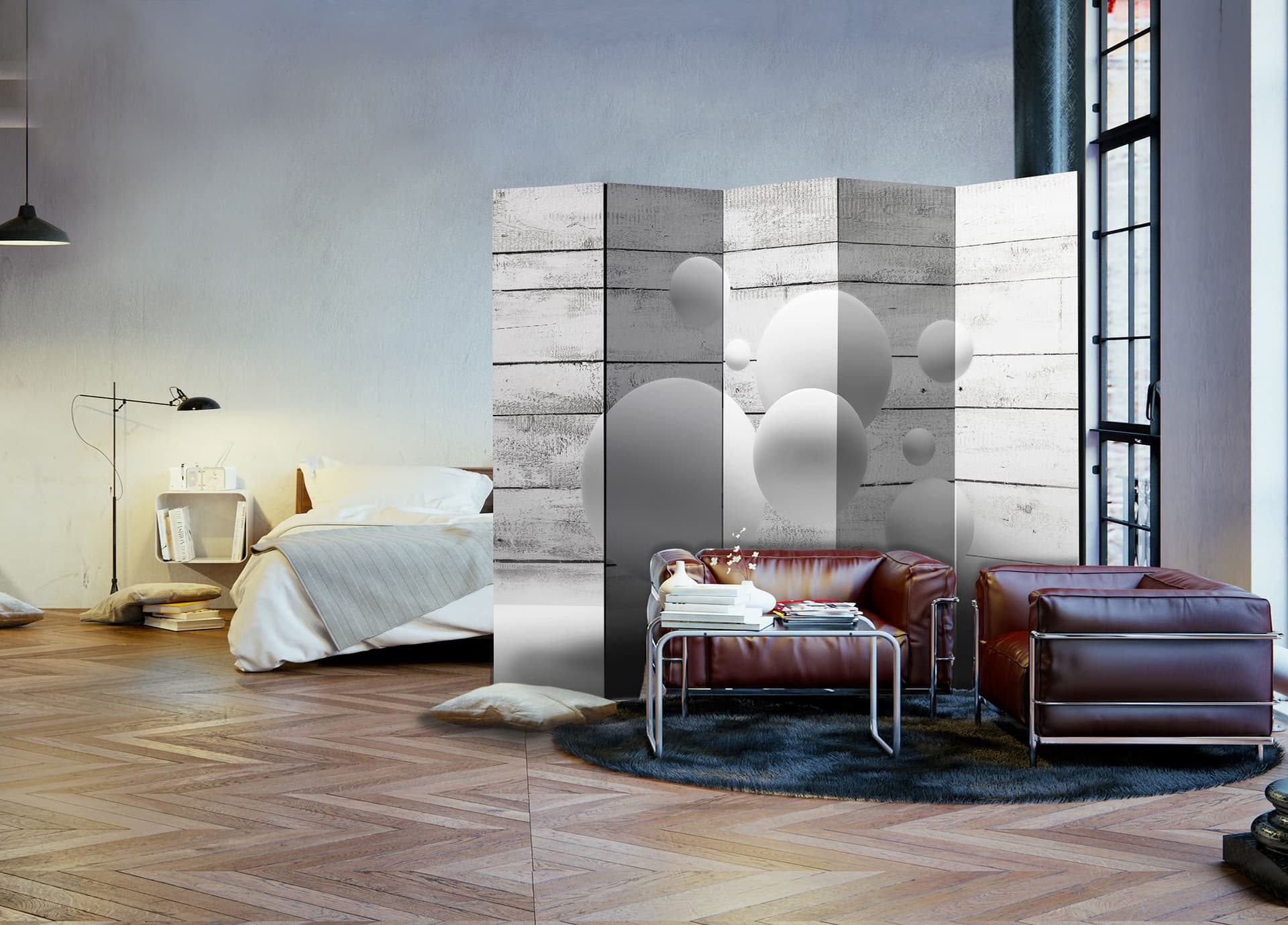 

Parawan 5-częściowy - Kule II [Room Dividers] (rozmiar 225x172)