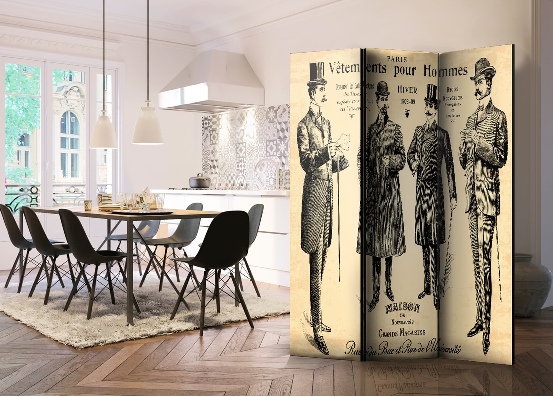 

Parawan 3-częściowy - Vêtements pour Homme [Room Dividers] (rozmiar 135x172)