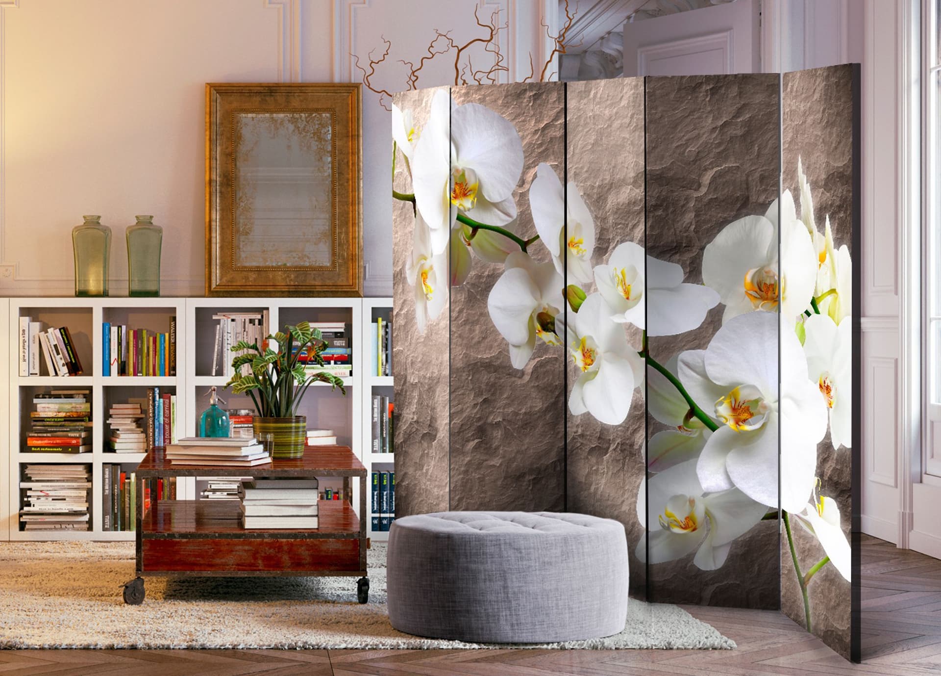 

Parawan 5-częściowy - Nieskazitelność orchidei II [Room Dividers] (rozmiar 225x172)