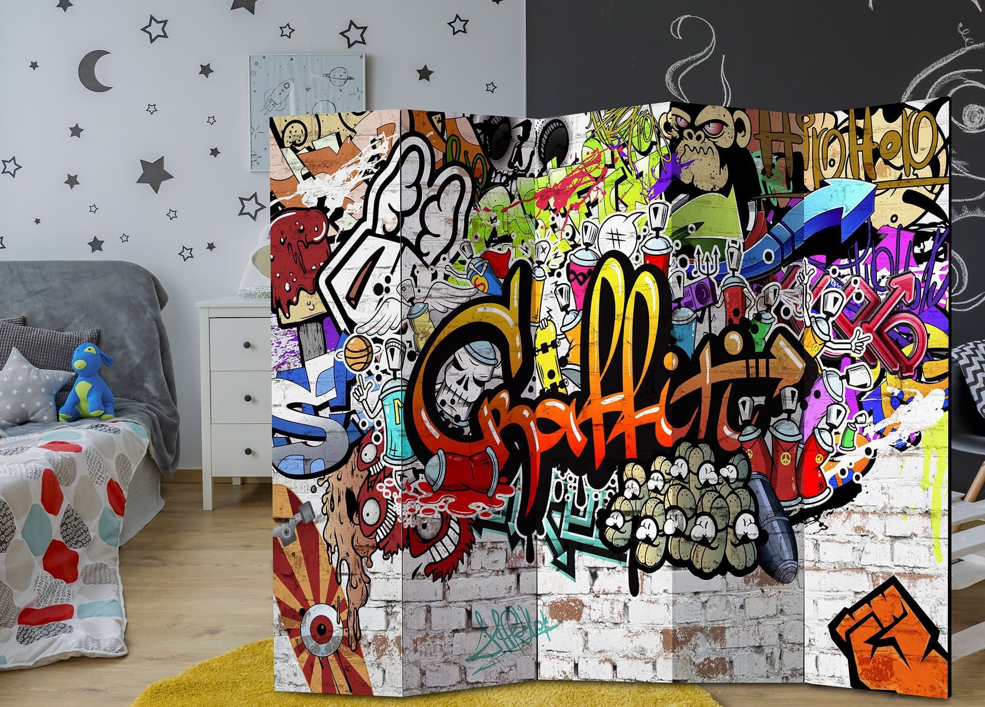 

Parawan 5-częściowy - Kolorowy styl [Room Dividers] (rozmiar 225x172)