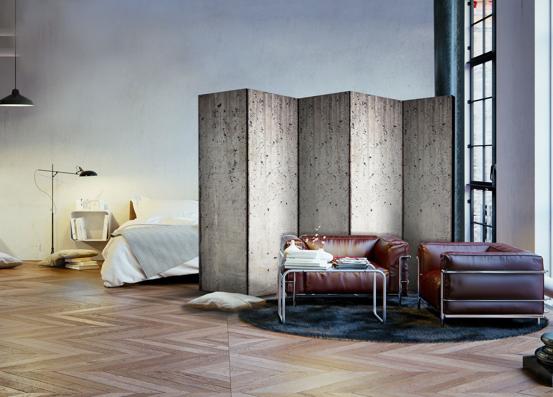 

Parawan 5-częściowy - Szare miasto [Room Dividers] (rozmiar 225x172)