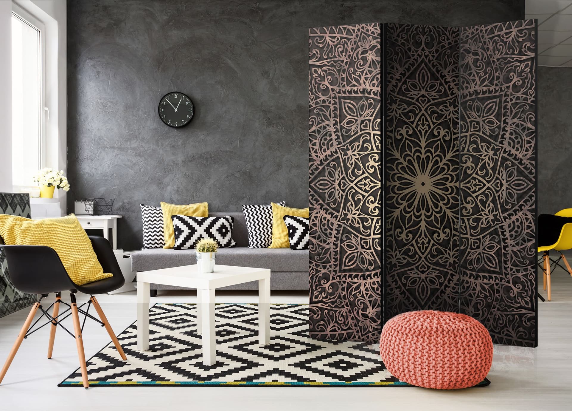

Parawan 3-częściowy - Królewska finezja [Room Dividers] (rozmiar 135x172)