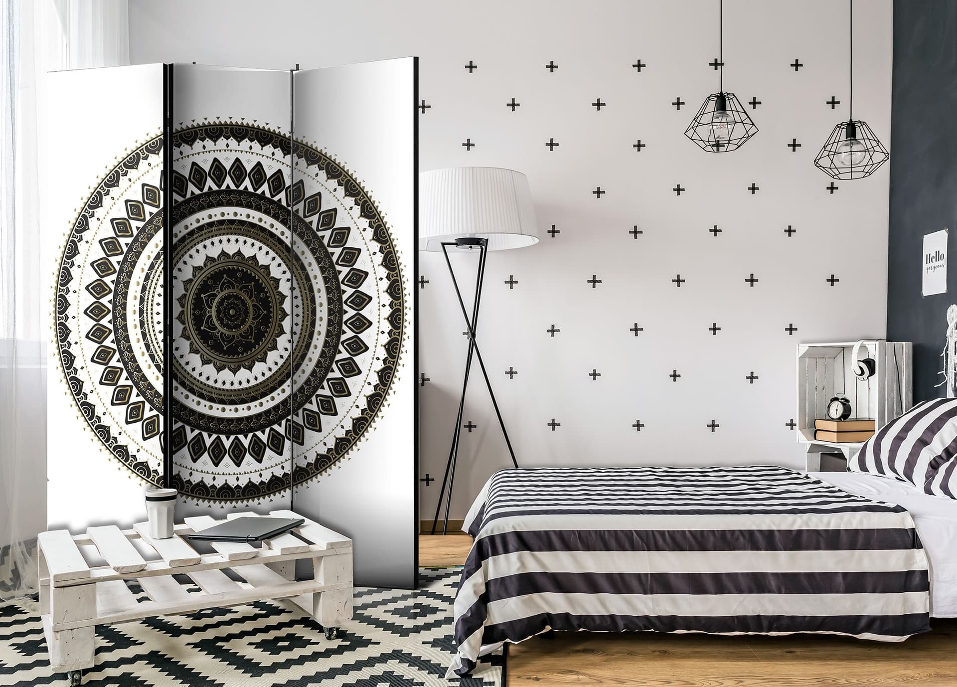 

Parawan 3-częściowy - Elegancki Orient [Room Dividers] (rozmiar 135x172)