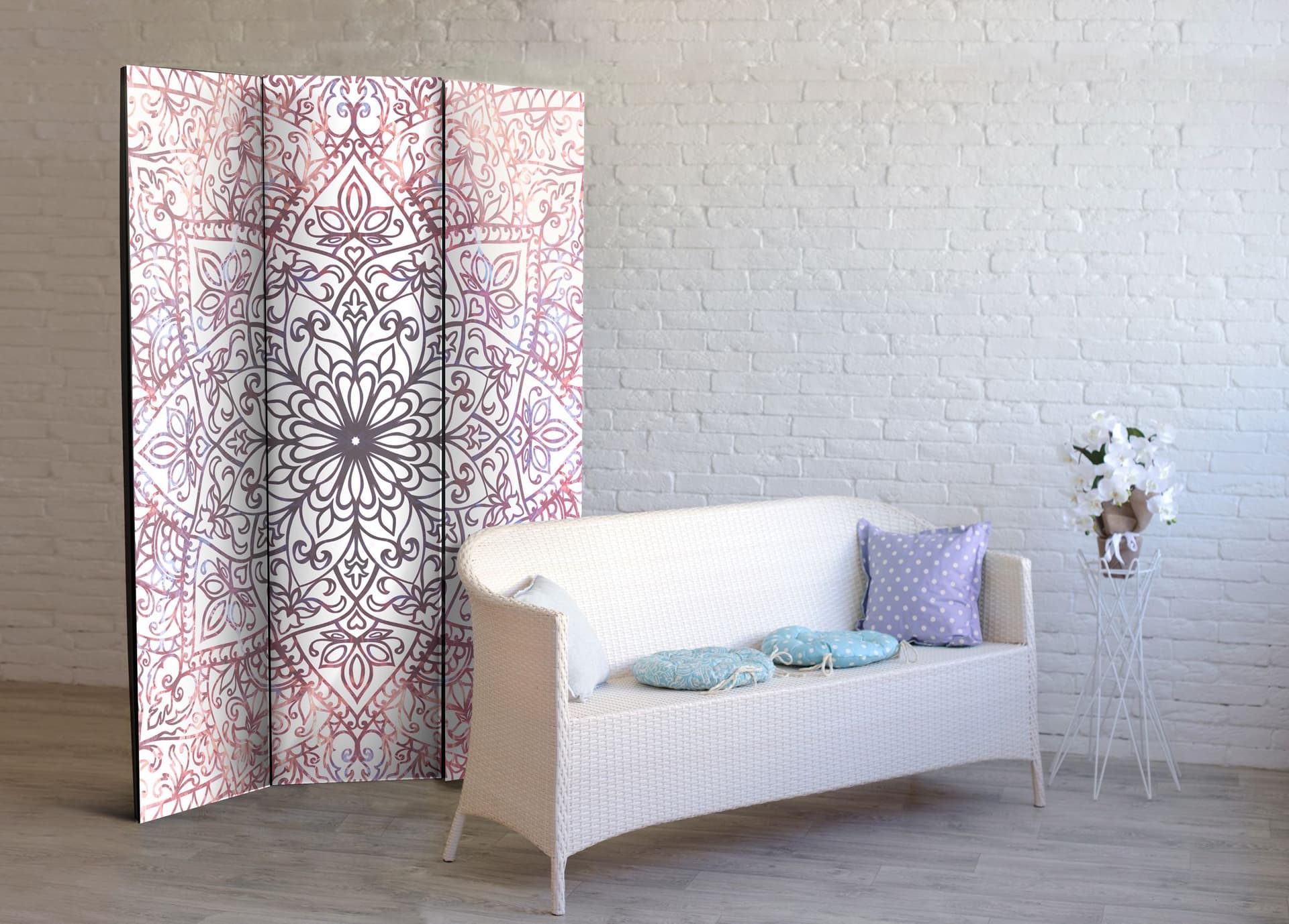 

Parawan 3-częściowy - Etniczna perfekcja [Room Dividers] (rozmiar 135x172)