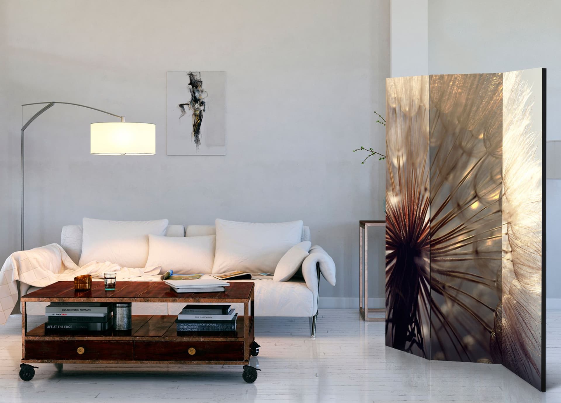 

Parawan 3-częściowy - Pocałunek dmuchawca [Room Dividers] (rozmiar 135x172)