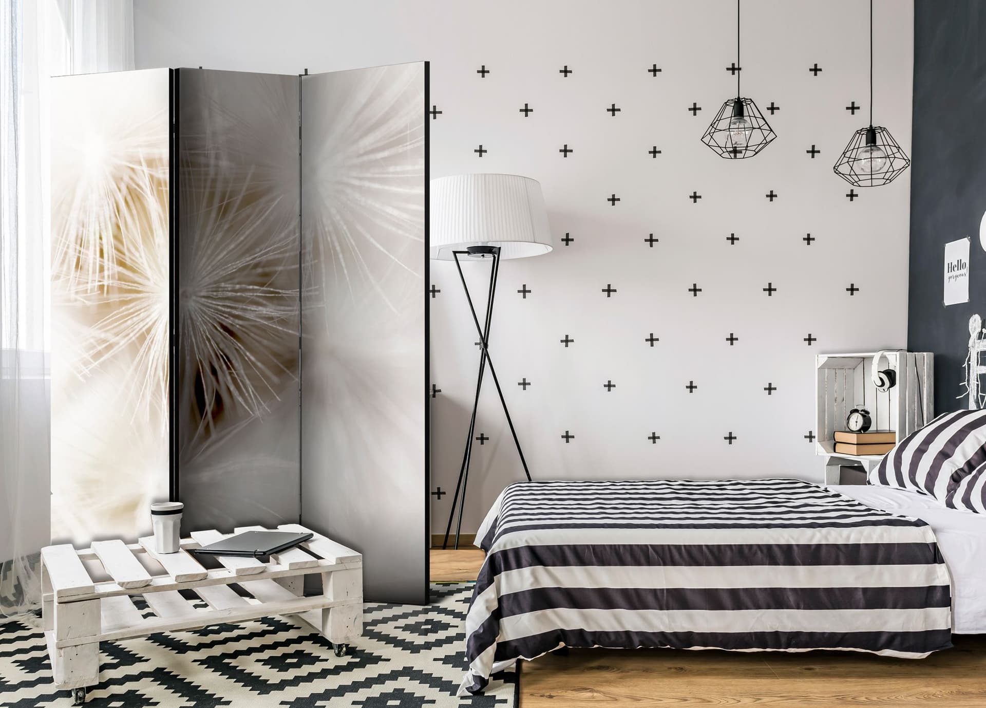 

Parawan 3-częściowy - Subtelność [Room Dividers] (rozmiar 135x172)