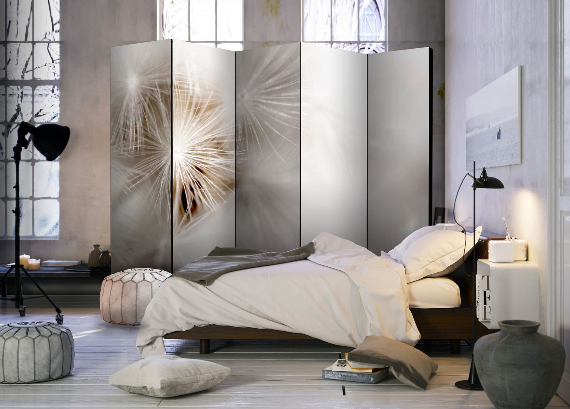 

Parawan 5-częściowy - Subtelność II [Room Dividers] (rozmiar 225x172)