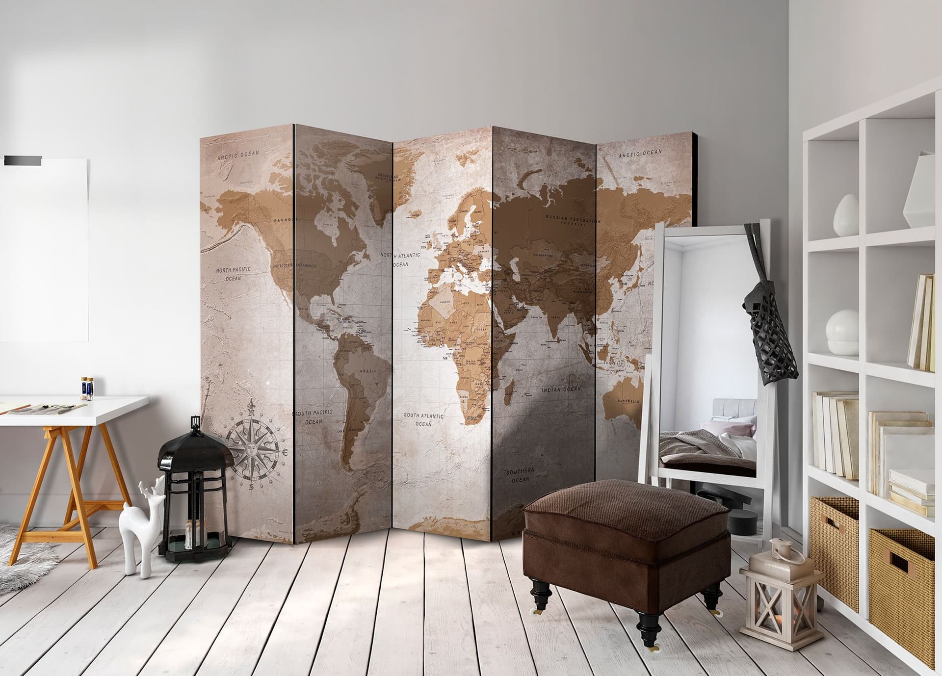 

Parawan 5-częściowy - Orientalne podróże [Room Dividers] (rozmiar 225x172)