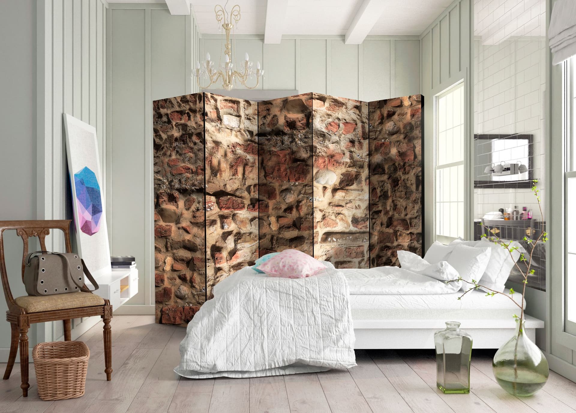 

Parawan 5-częściowy - Starożytny mur II [Room Dividers] (rozmiar 225x172)