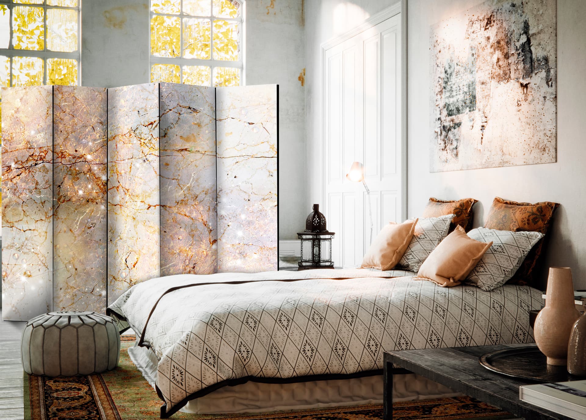 

Parawan 5-częściowy - Zaklęte w marmurze II [Room Dividers] (rozmiar 225x172)