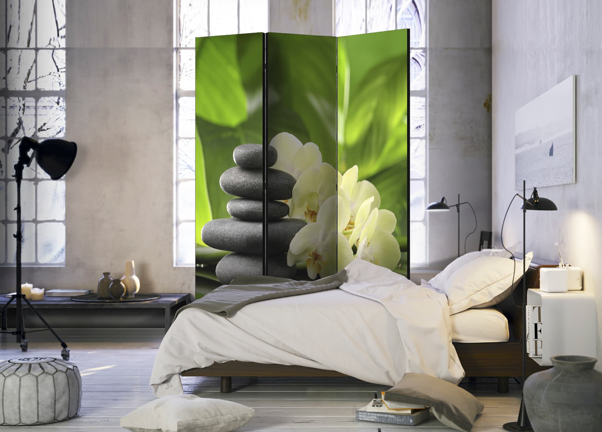 

Parawan 3-częściowy - Ogród Spa [Room Dividers] (rozmiar 135x172)