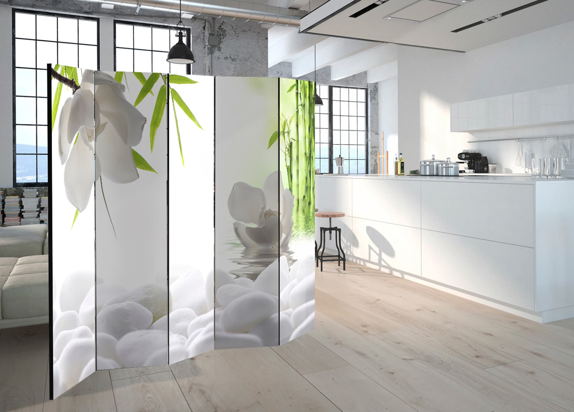 

Parawan 5-częściowy - Jezioro ciszy II [Room Dividers] (rozmiar 225x172)