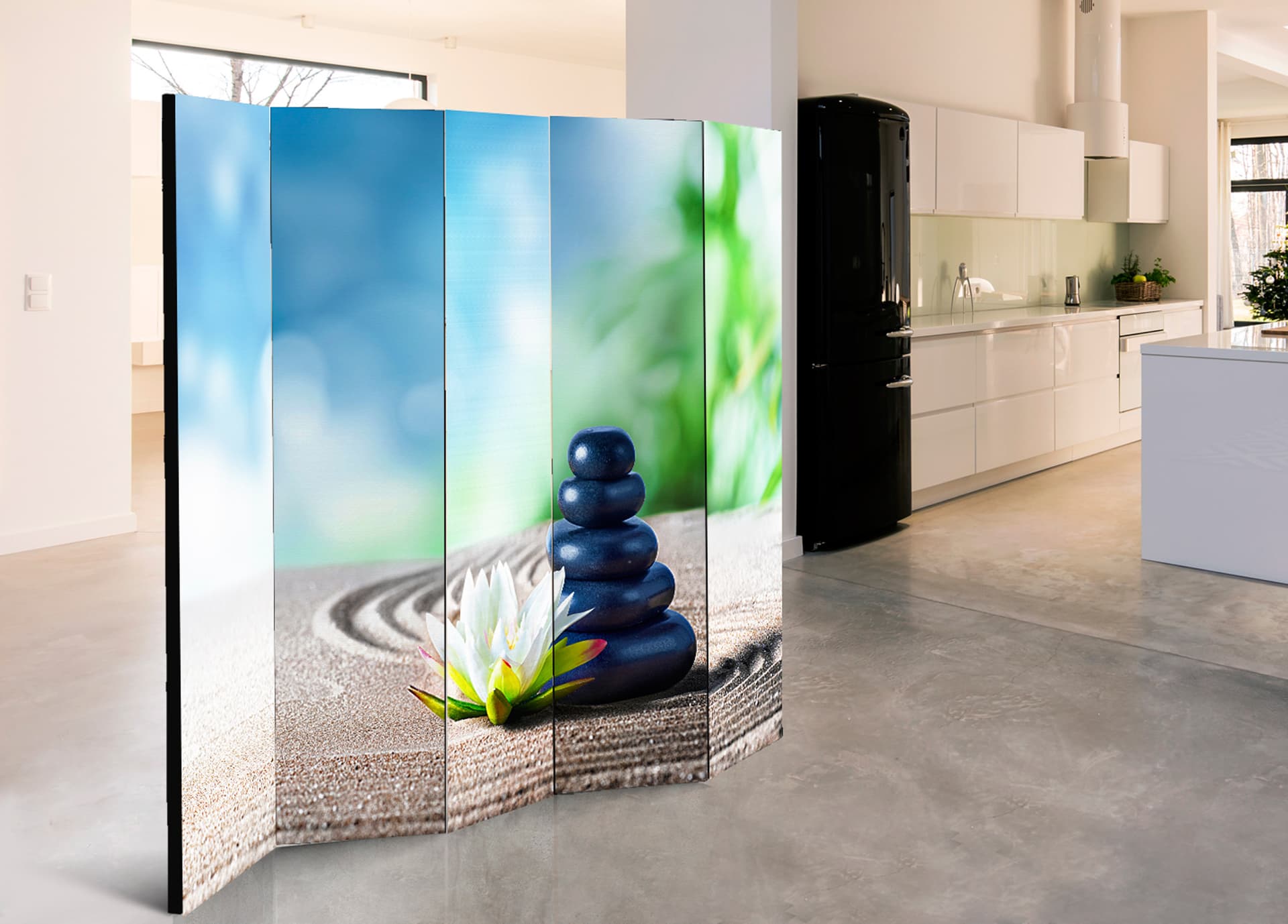 

Parawan 5-częściowy - Ciche miejsce II [Room Dividers] (rozmiar 225x172)
