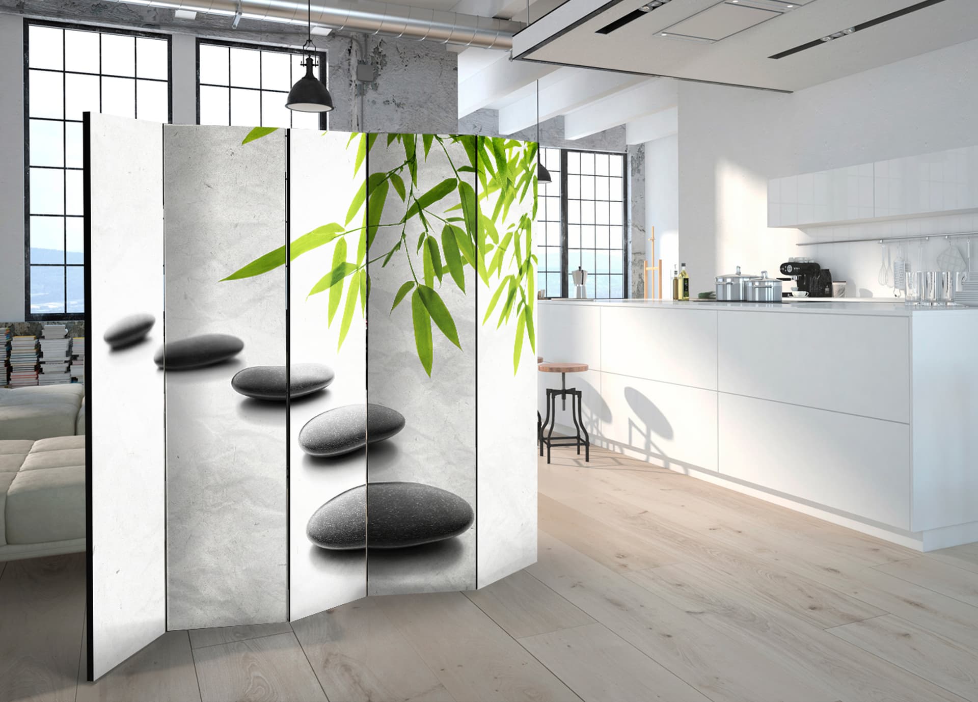 

Parawan 5-częściowy - Kamienie Zen II [Room Dividers] (rozmiar 225x172)
