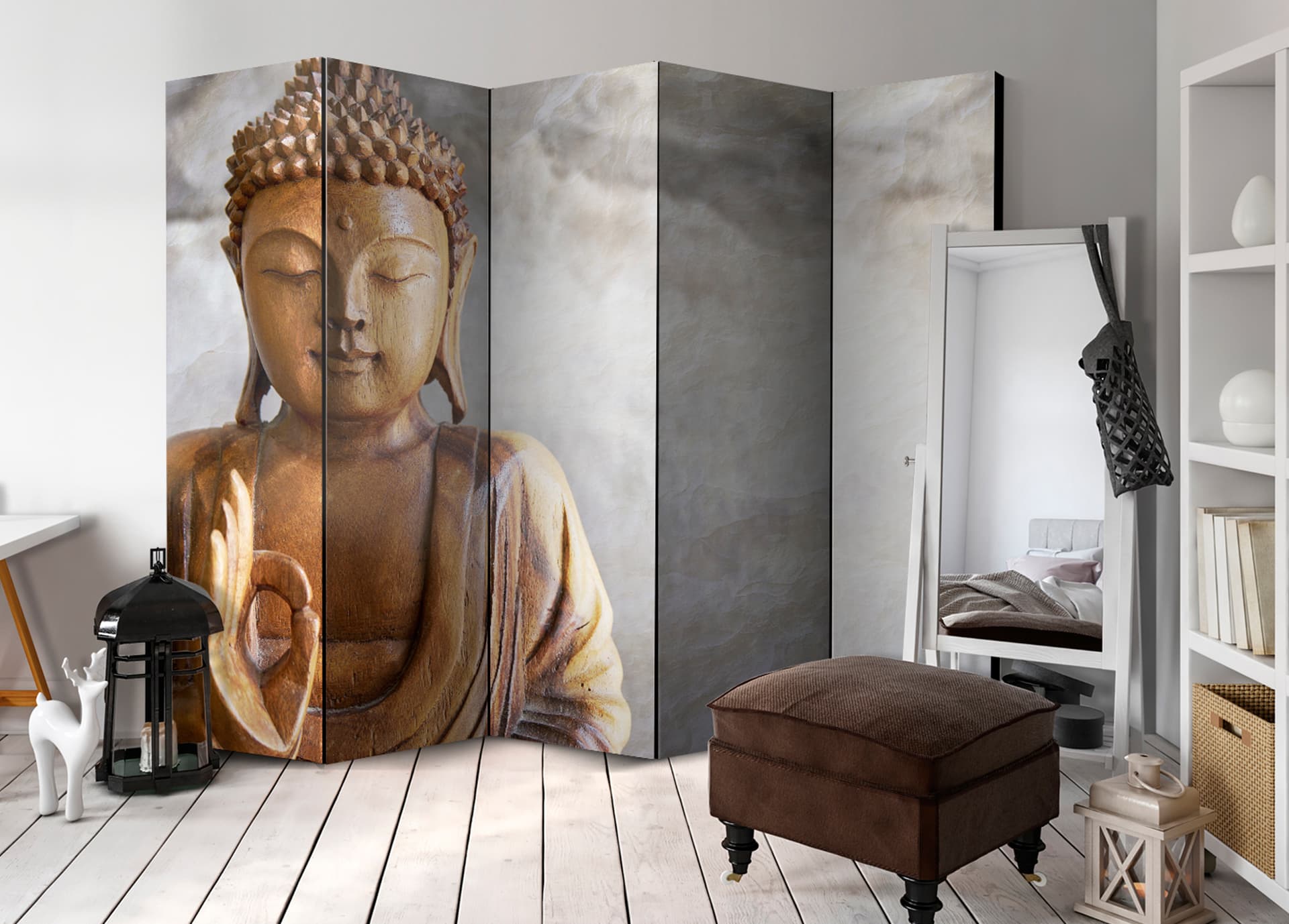 

Parawan 5-częściowy - Budda II [Room Dividers] (rozmiar 225x172)