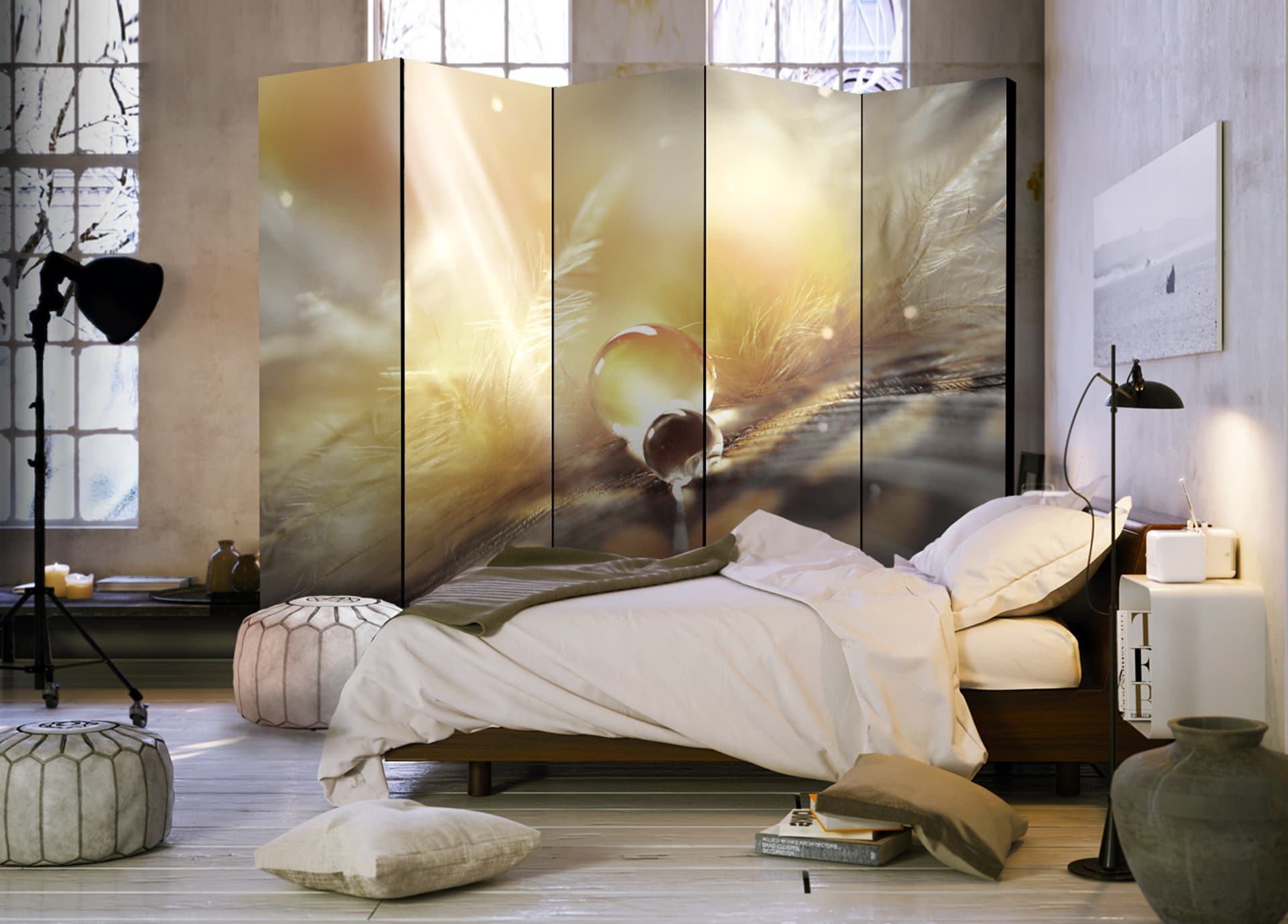 

Parawan 5-częściowy - Magiczne piórko II [Room Dividers] (rozmiar 225x172)