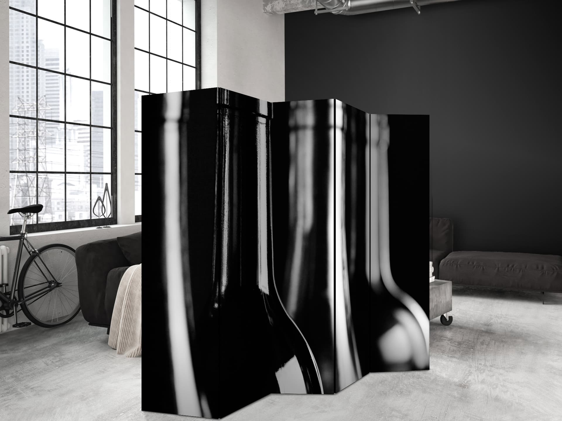 

Parawan 5-częściowy - Butelki do wina II [Room Dividers] (rozmiar 225x172)