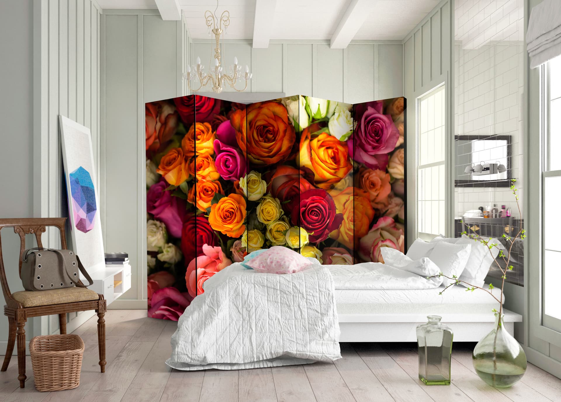 

Parawan 5-częściowy - Bukiet róż II [Room Dividers] (rozmiar 225x172)