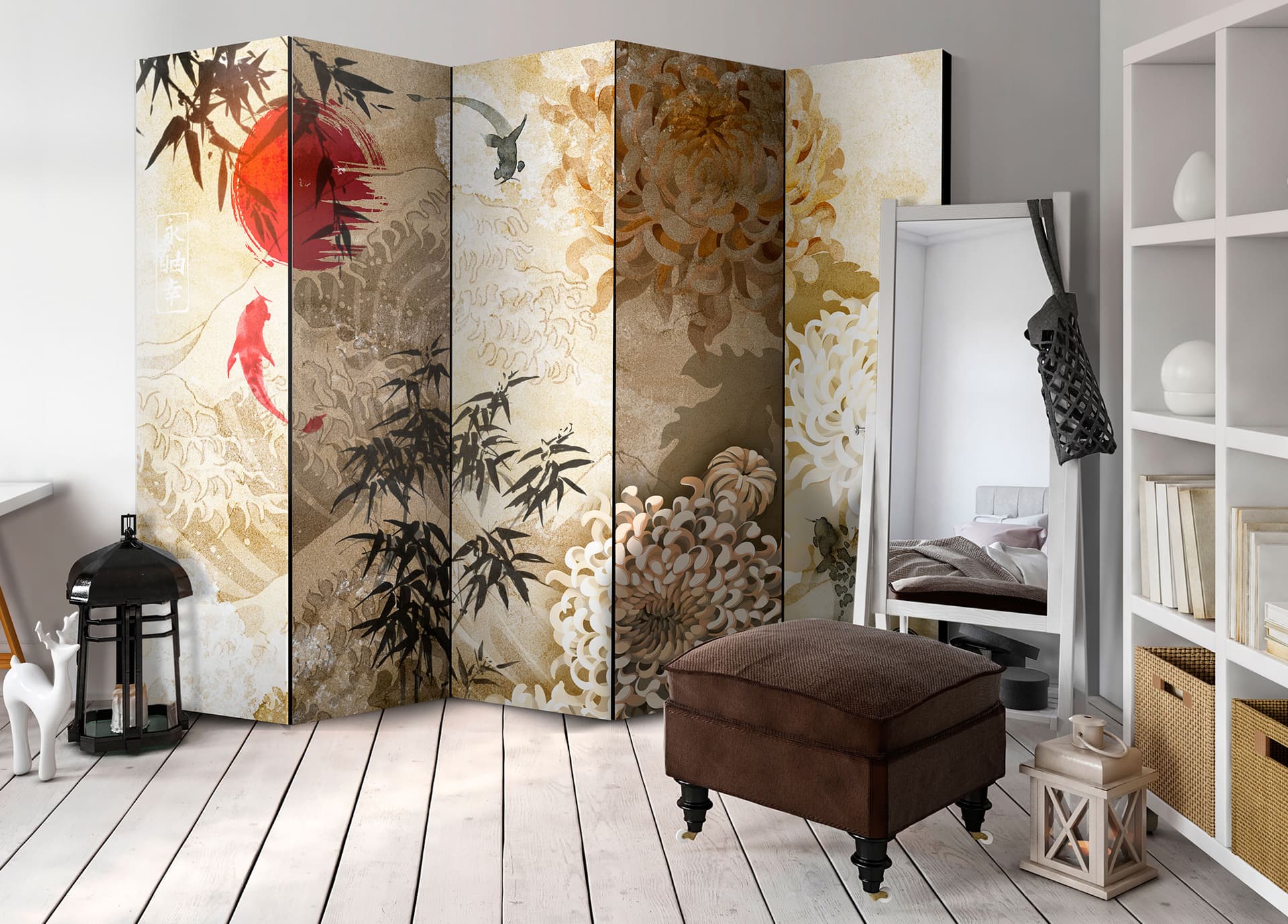 

Parawan 5-częściowy - Rybi taniec II [Room Dividers] (rozmiar 225x172)
