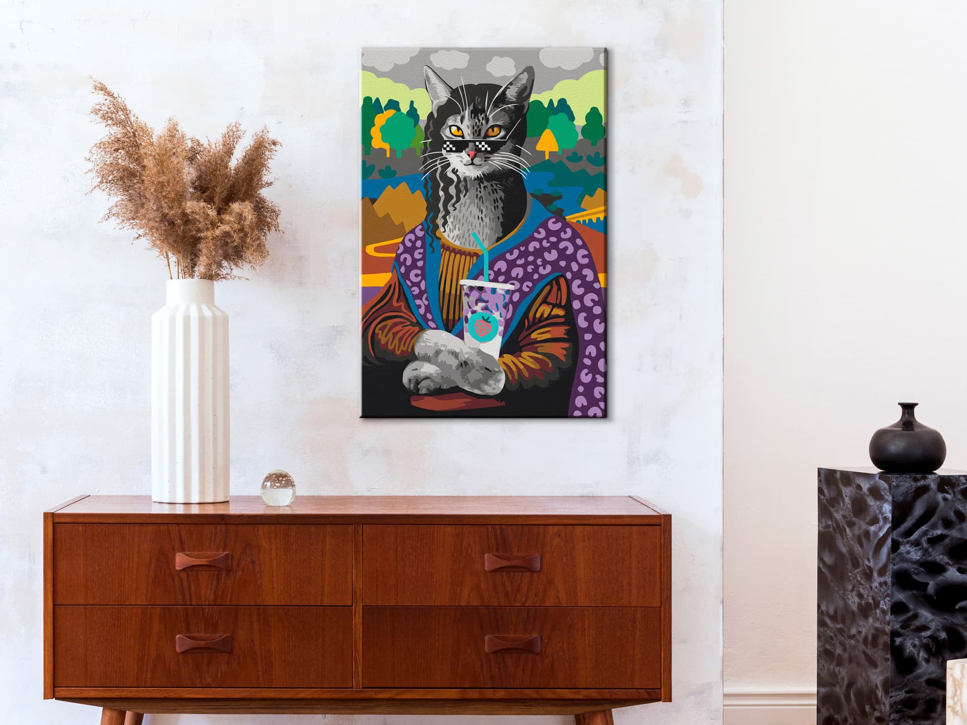 

Obraz do samodzielnego malowania - Pani Kitty Lisa (rozmiar 40x60)