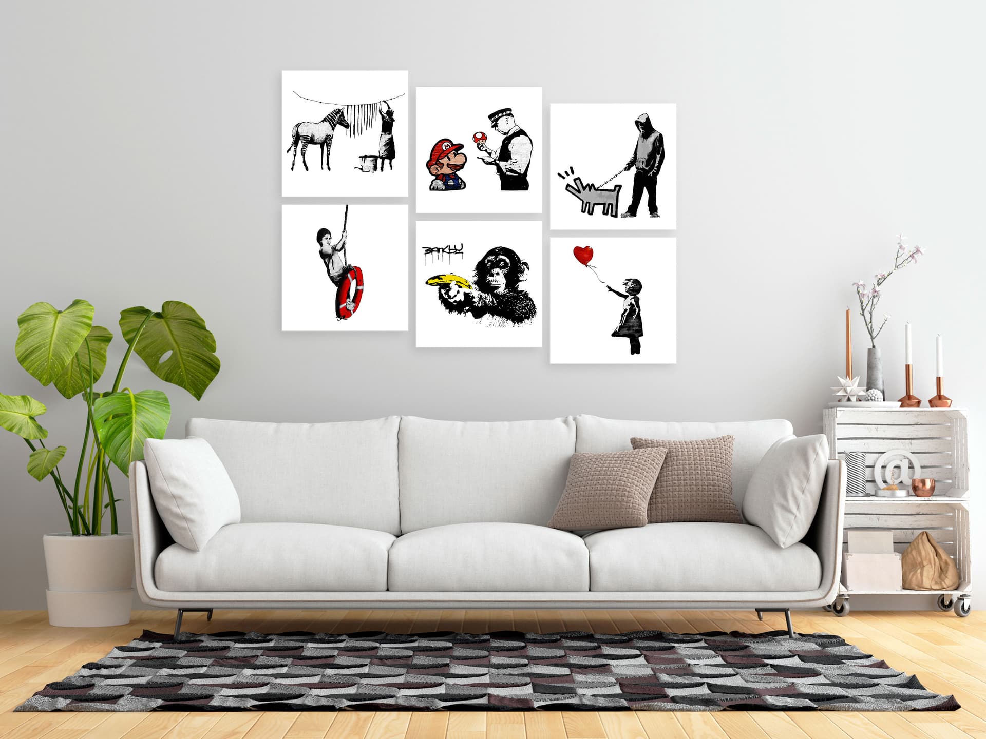 

Obraz - Banksy Style (6-częściowy) (rozmiar 120x80)