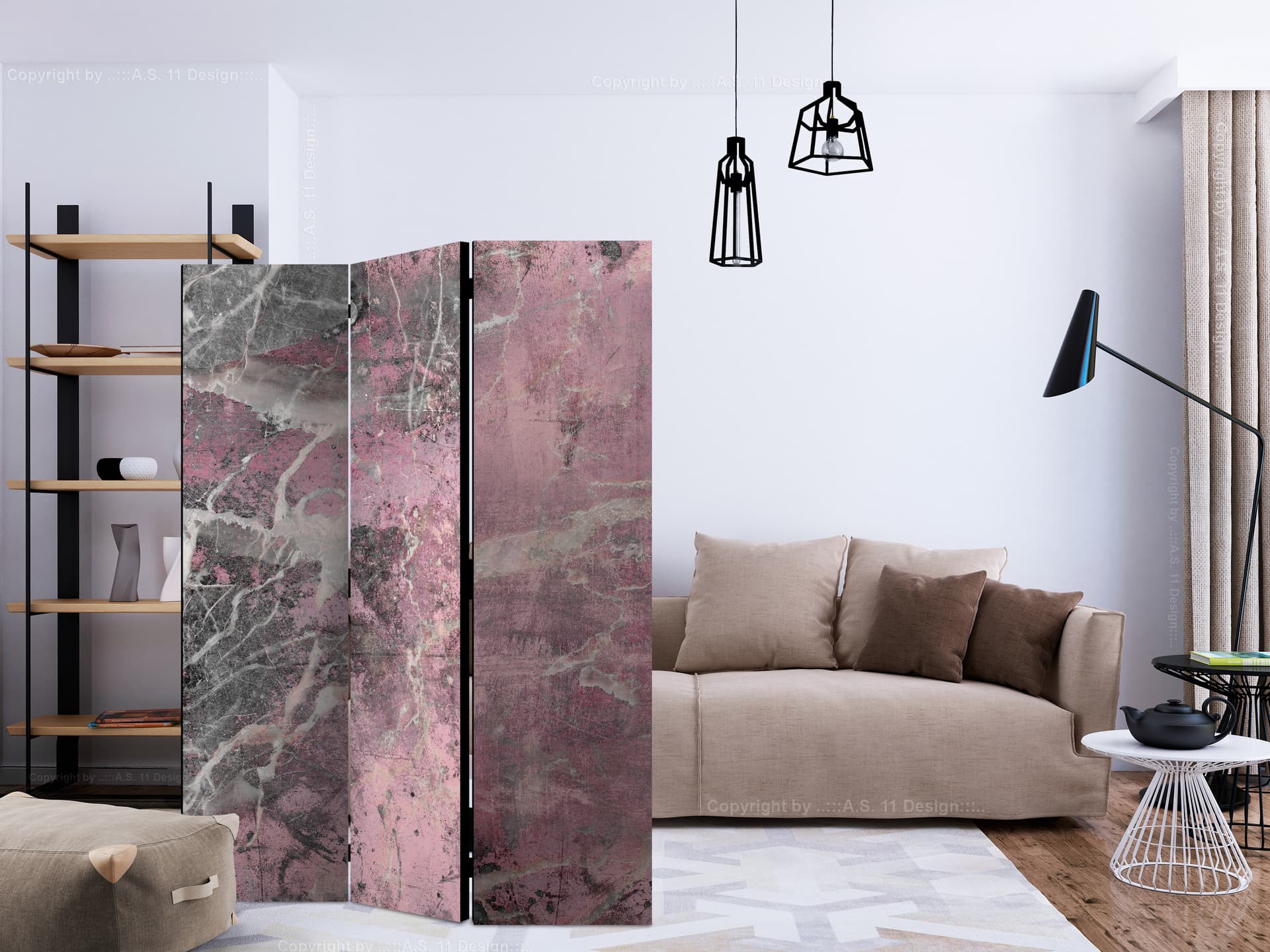 

Parawan 3-częściowy - Kamienna wiosna [Room Dividers] (rozmiar 135x172)