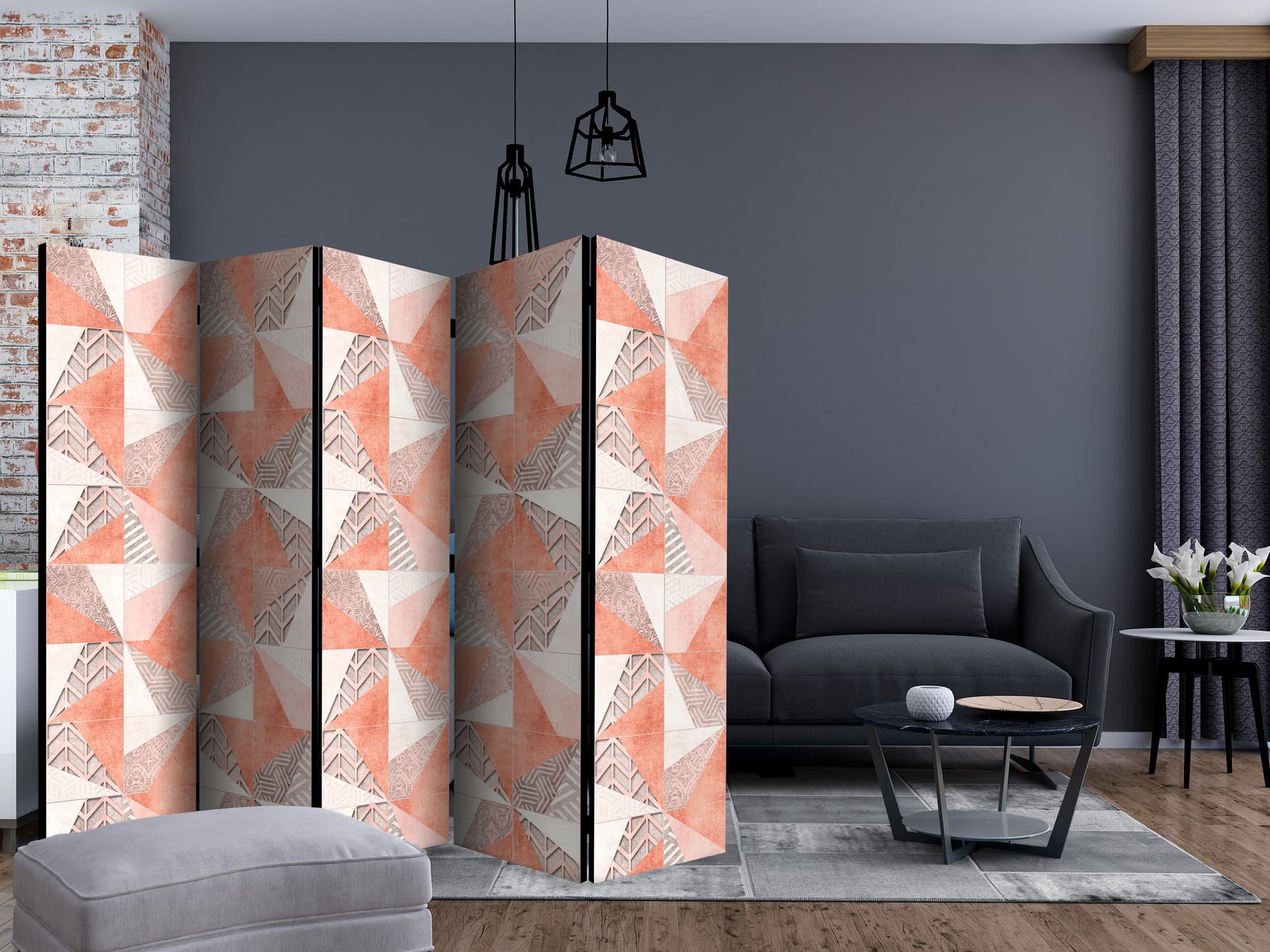 

Parawan 5-częściowy - Geometria wiosny II [Room Dividers] (rozmiar 225x172)