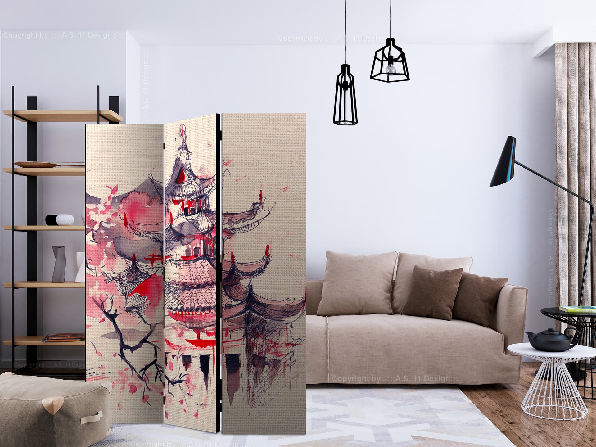 

Parawan 3-częściowy - Dom Szoguna [Room Dividers] (rozmiar 135x172)