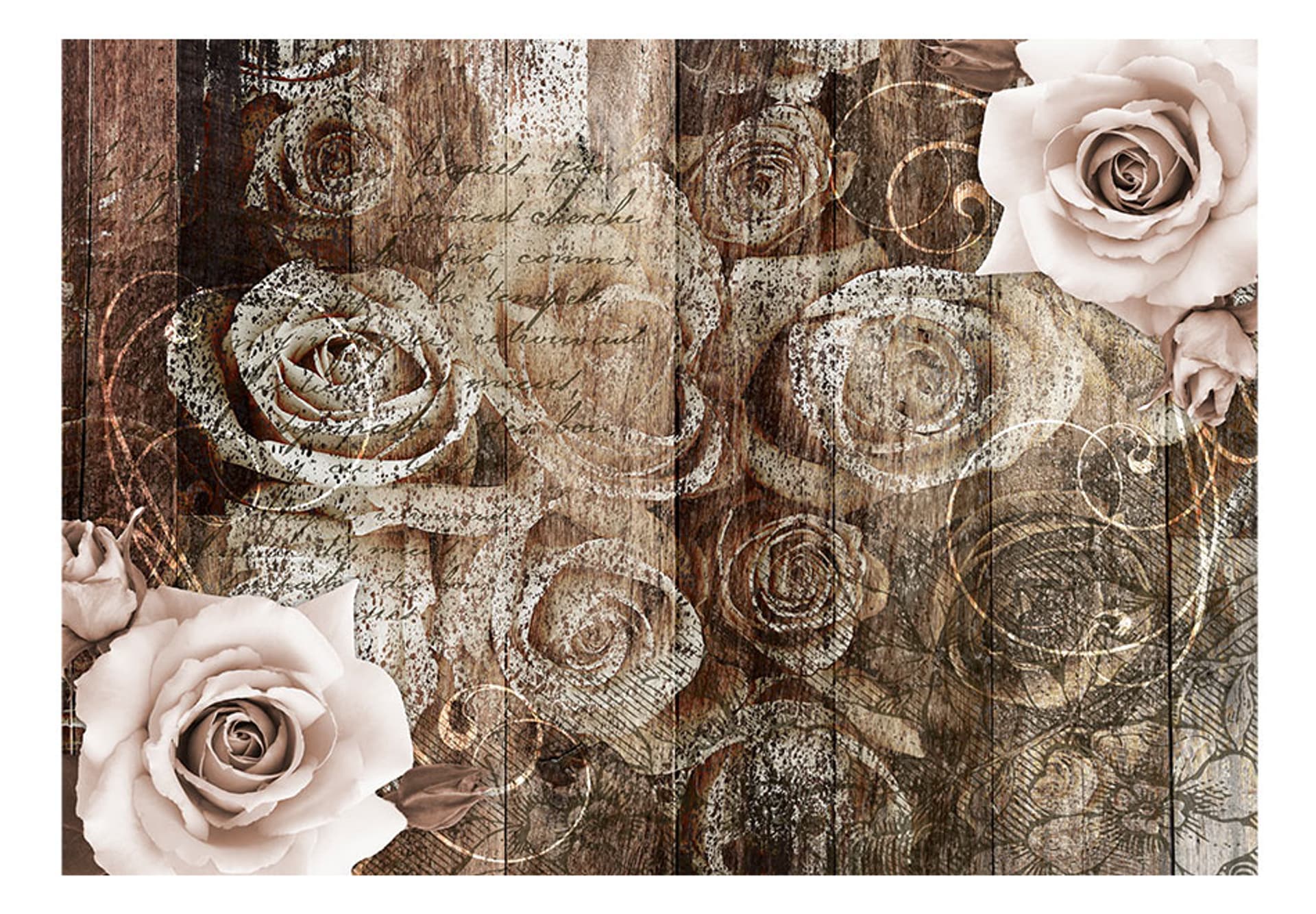 

Fototapeta - Stare drewno i róże (rozmiar 350x245)
